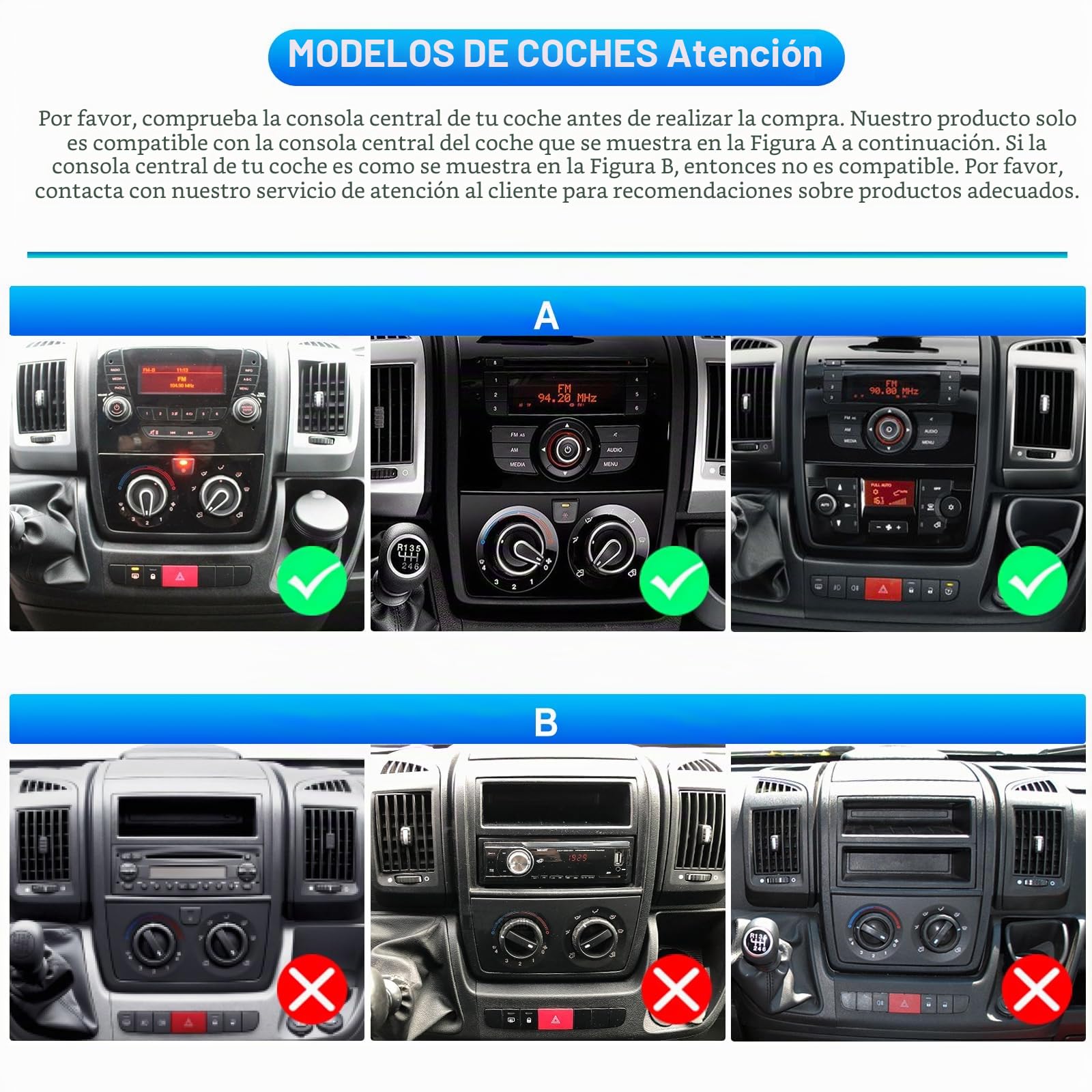 SIXWIN 4+128G Android 15 Radio Coche para Fiat DUCATO 2010/Citroen Jumper/Peugeot Boxer con CarPlay&Android Auto,9 Pulgadas Pantalla Táctil con Bluetooth/WiFi/GPS/FM/RDS/USB+AHD Cámara