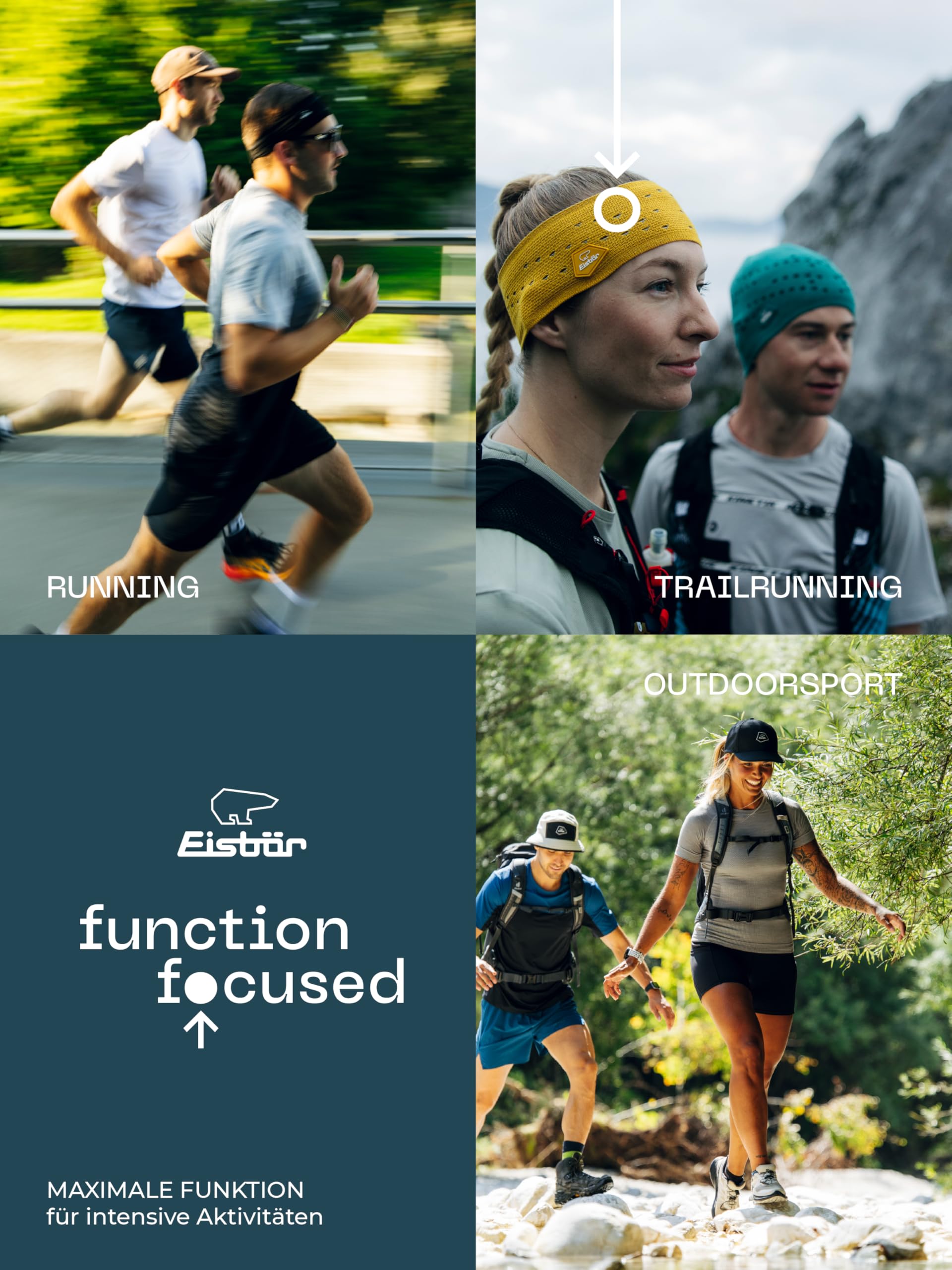 Eisbär Aeka czapka sportowa męska i damska – czapka do biegania na trailrunning piesze wycieczki – bardzo miękka czapka oddychająca, przyjazna dla skóry, nie przykleja się do skóry – opatentowana z