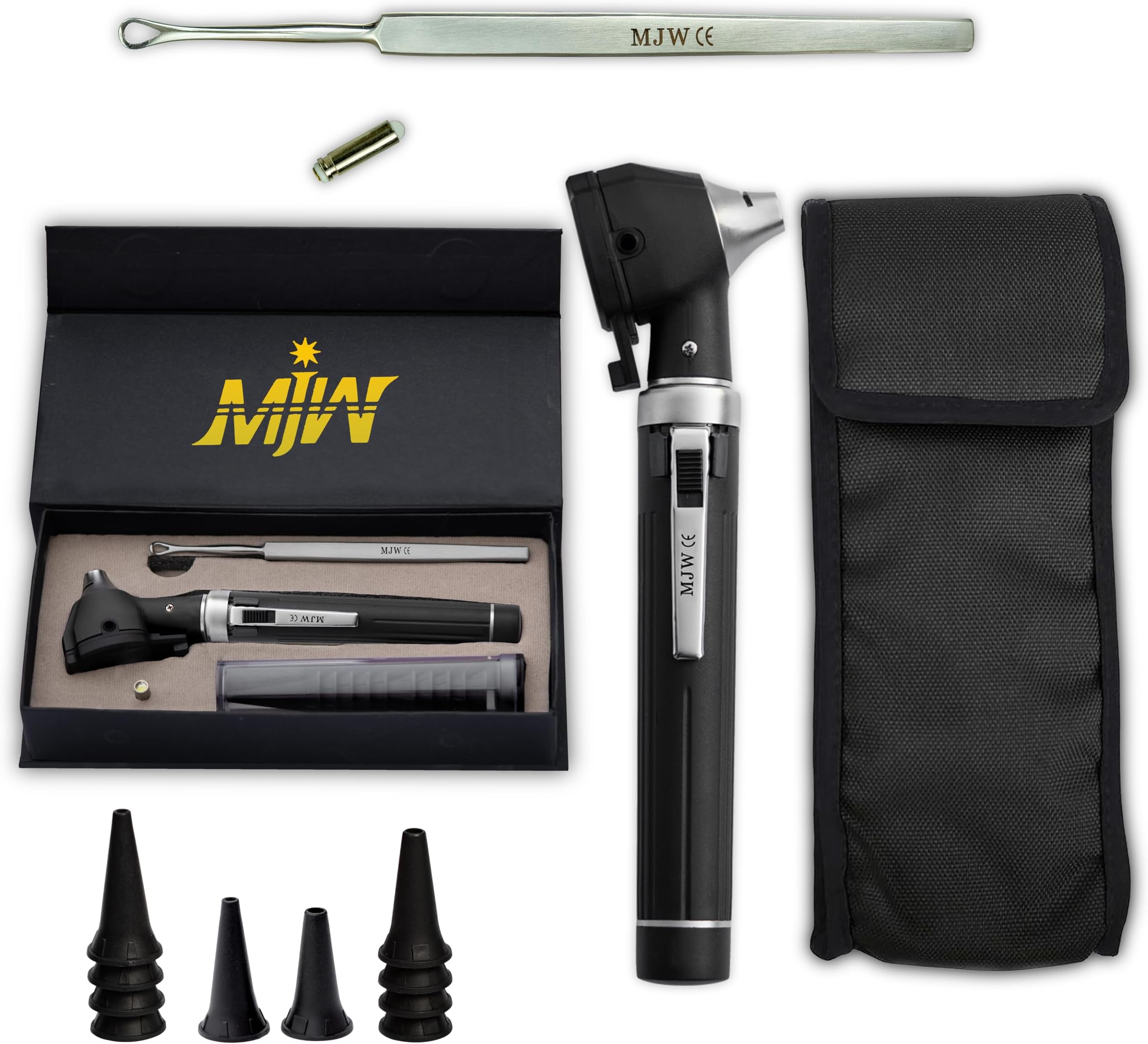 Fiber Optic mini Otoscope Ear Healthy Tool for Home use with LED Light