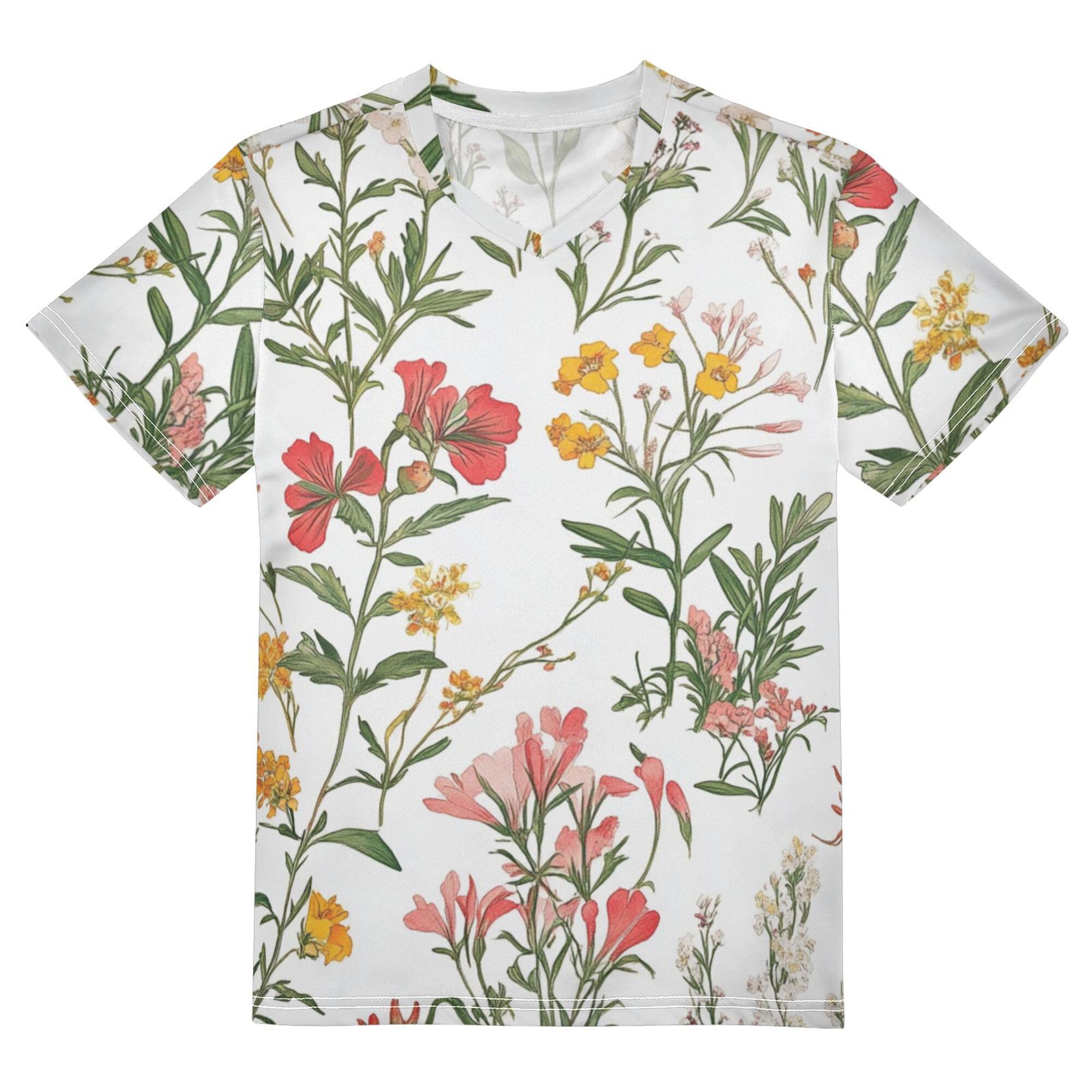 linqin Boys Youth T-Shirt Cute Lightweight Beauty Spring Flowers Boys Basketball Shirt for Juniors Boys Girls