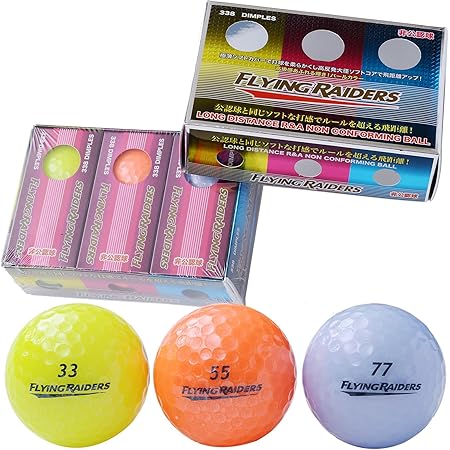 Amazon Lezax レザックス ゴルフボール Flying Raiders 非公認球 2ピース 6個入りパック 3色カラー Frba 2117 レザックス ゴルフボール