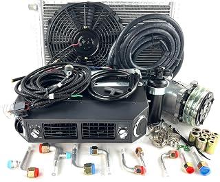 A/C KIT UNIVERSAL UNDERDASH EVAPORATOR 432-100 12V WITH ELECTRICAL HARNESS Black