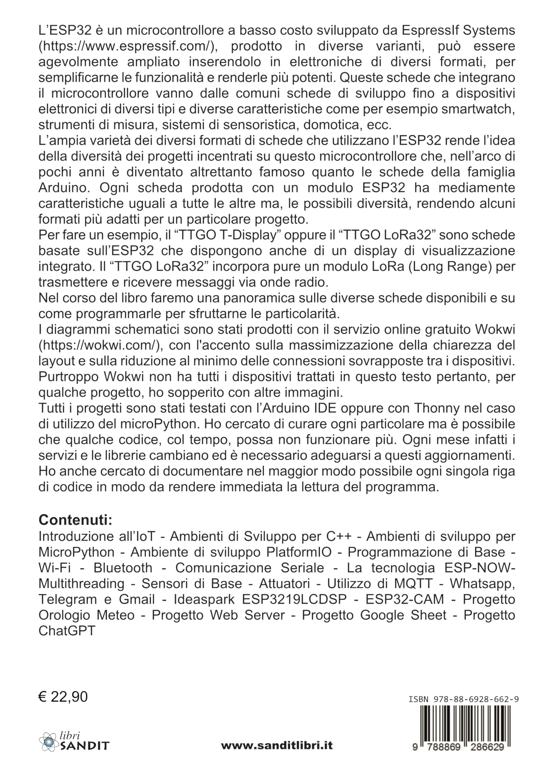 ESP32. Manuale completo per hobbisti e progettisti. Con più di 60 esempi di codice in C'++ e MicroPython