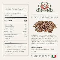 Vista 2 de Rustichella d'Abruzzo Tortiglioni de trigo sarraceno orgánico (paquete de 3), 8.82 oz cada uno - Pasta sin gluten con sabor distintivo de trigo