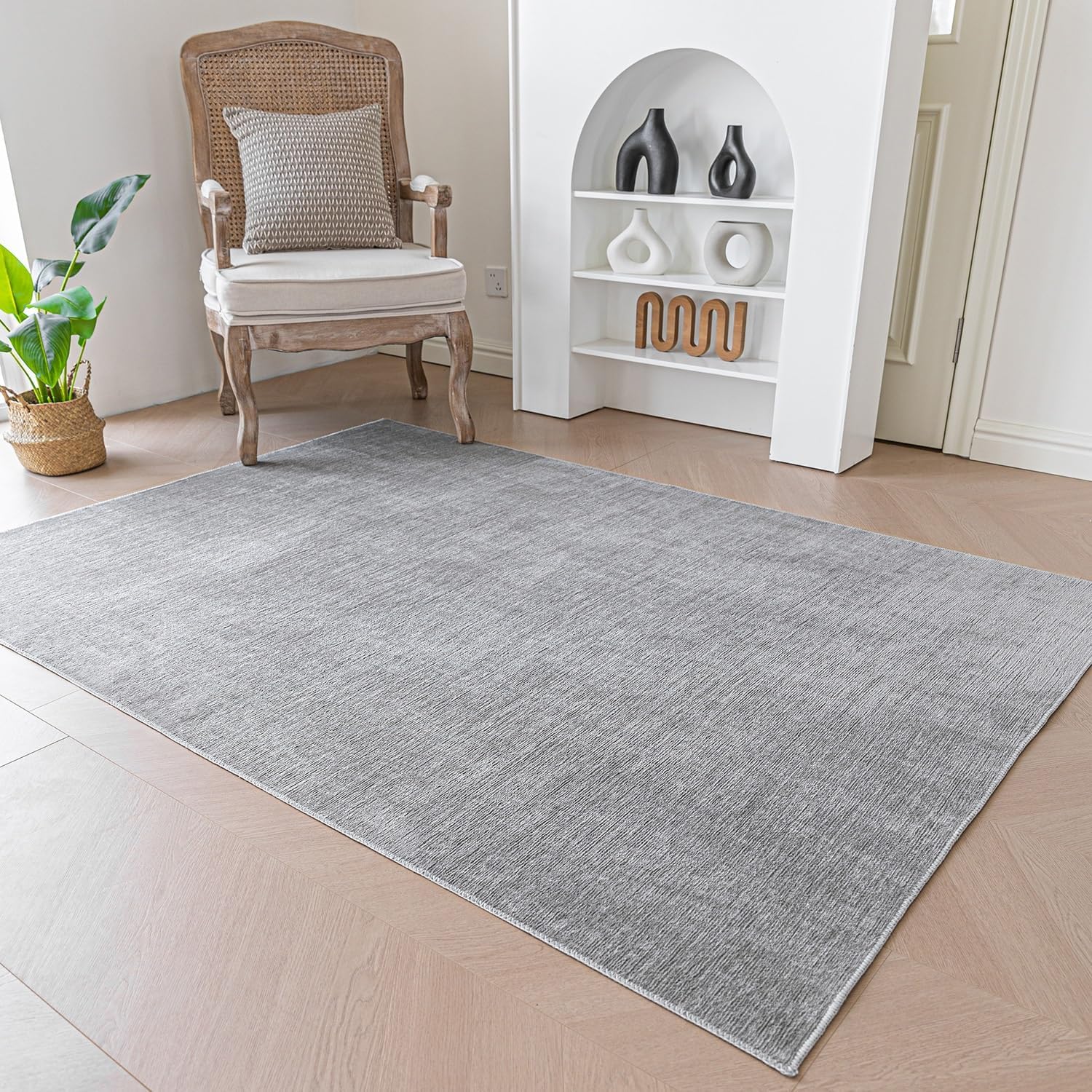Mia´s Teppiche Taos - knuffelzacht laagpolig tapijt, antislip achterkant, wasbaar tot 30 graden, superzacht, bontlook, Beige, 80 x 300 cm