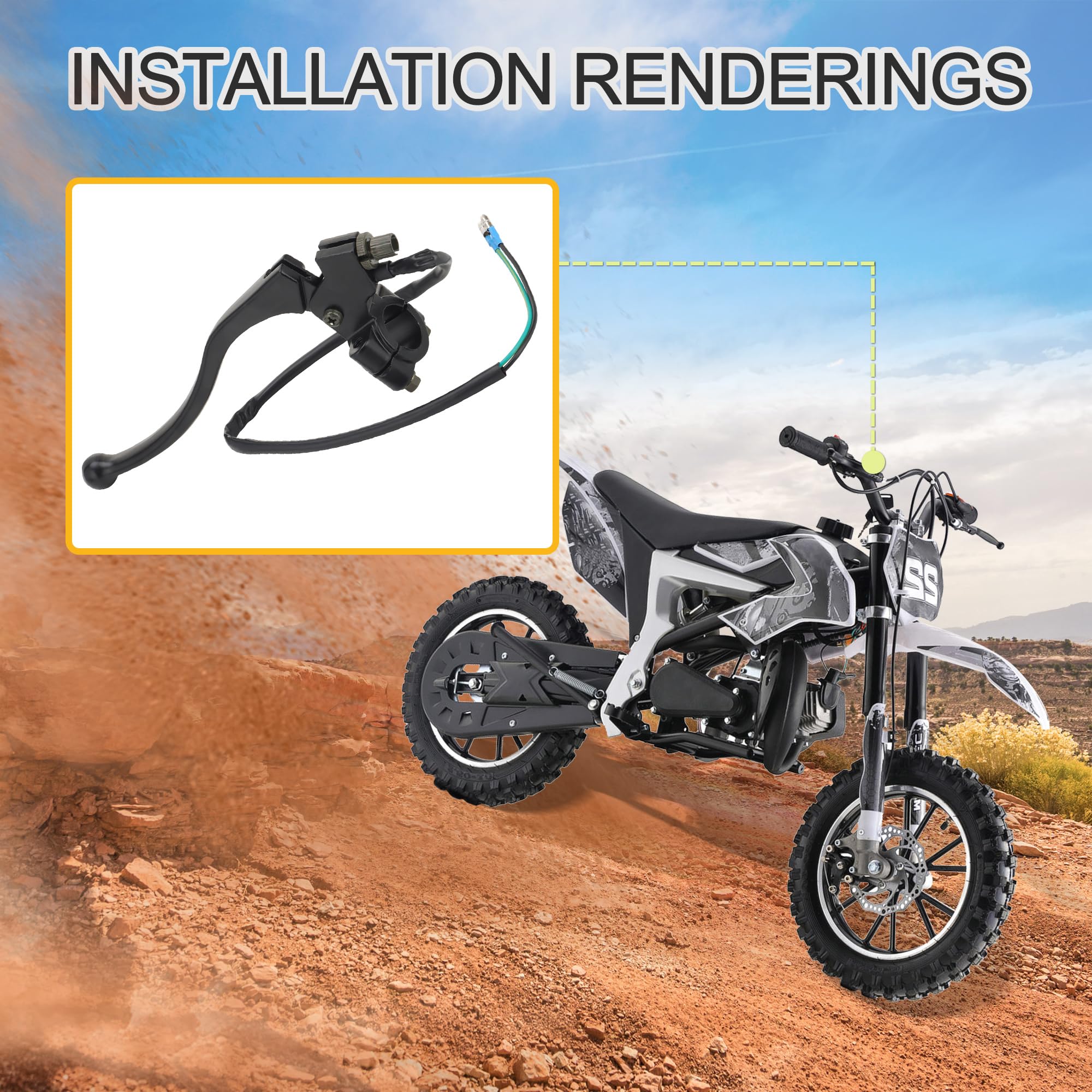 GOOFIT Universale 7/8'' Leve frizione sostituzione per moto con cavo sostituzione per 150cc 200cc 250cc Dirt Pit Bike cinese
