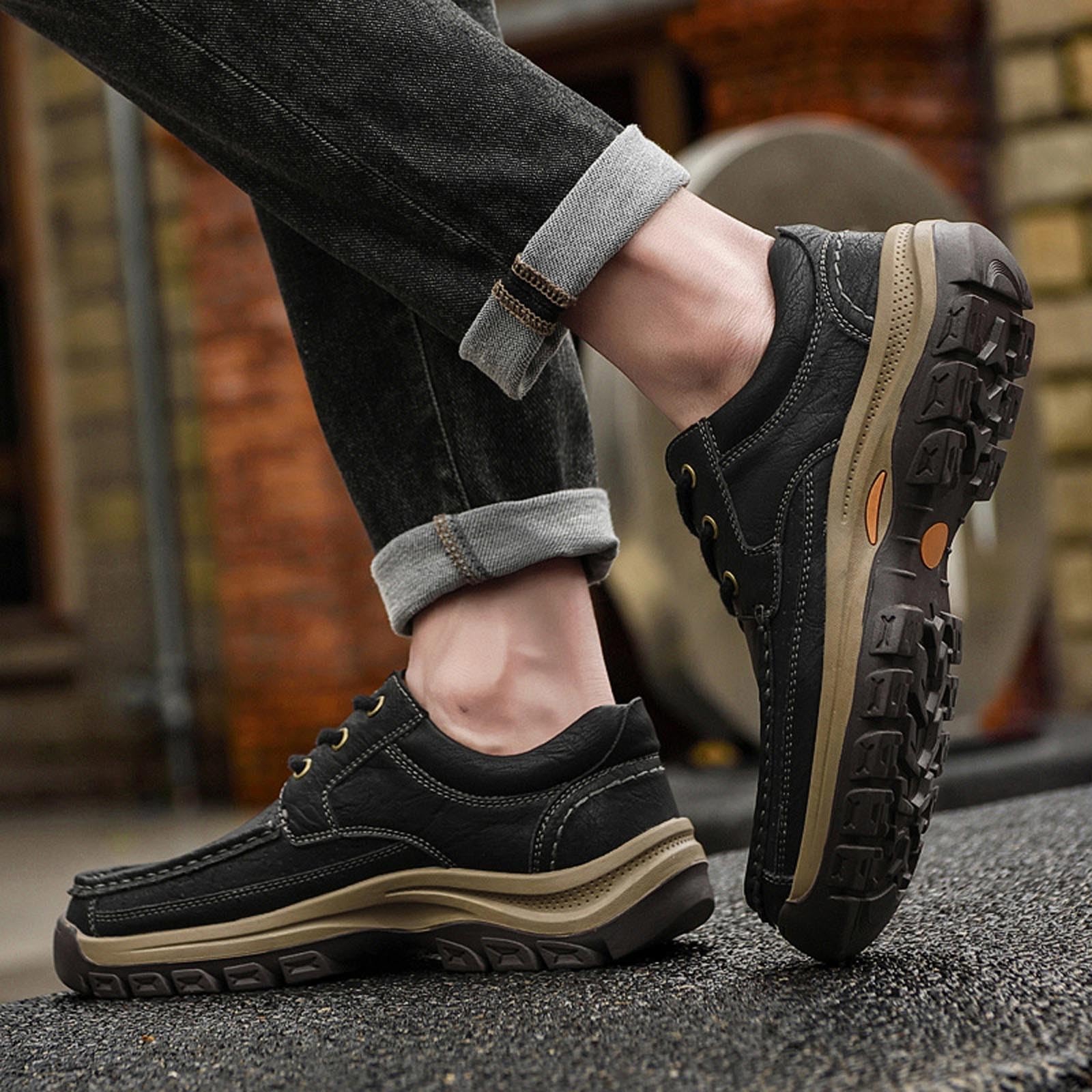 Generisch 2026 Cómodos zapatos de uso diario Zapatillas con suela antideslizante para hombre todo el día, zapatos casuales transpirables