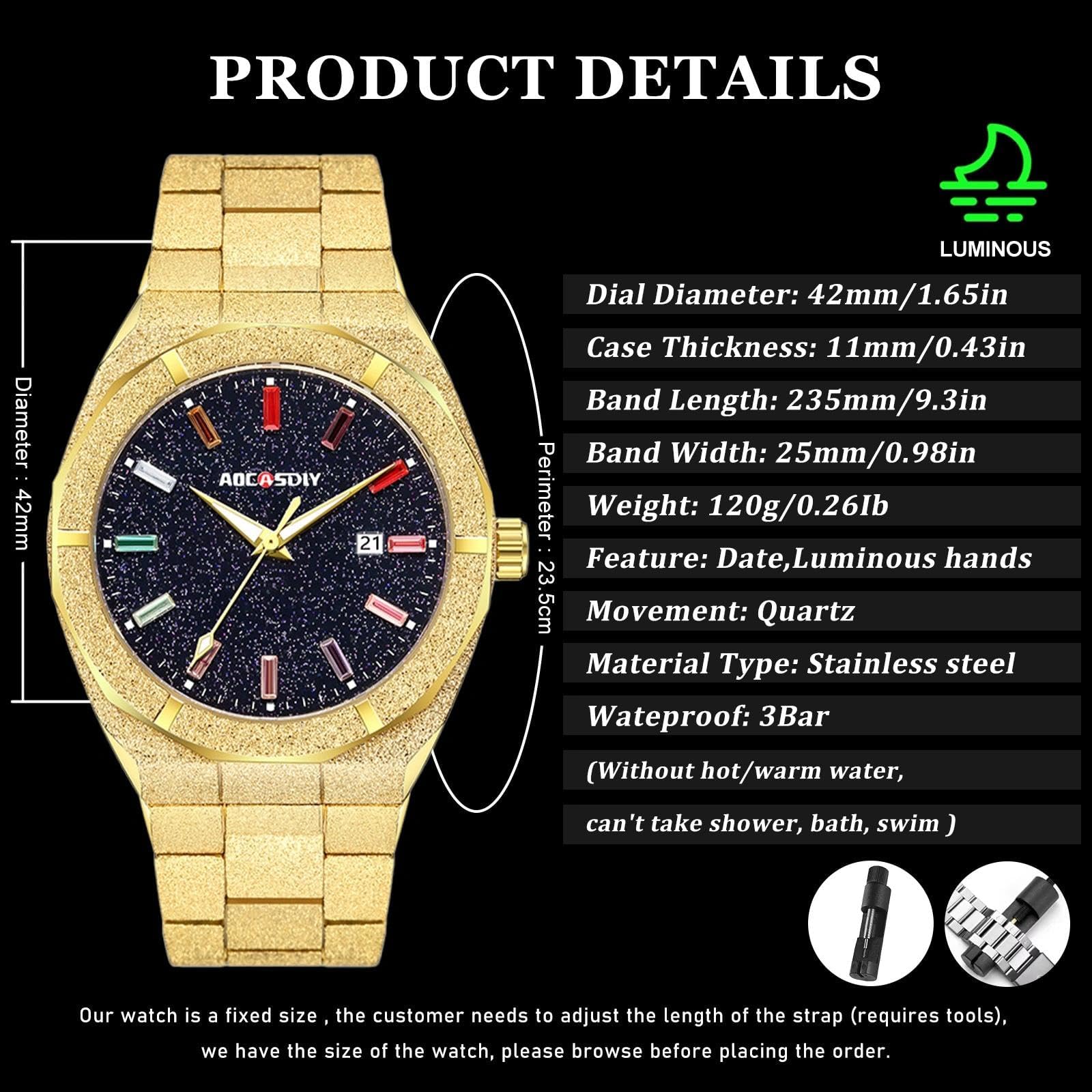Reloj de pulsera de cuarzo de acero inoxidable para hombre de negocios, de lujo, con fecha automática, con manecillas luminosas, relogio masculino