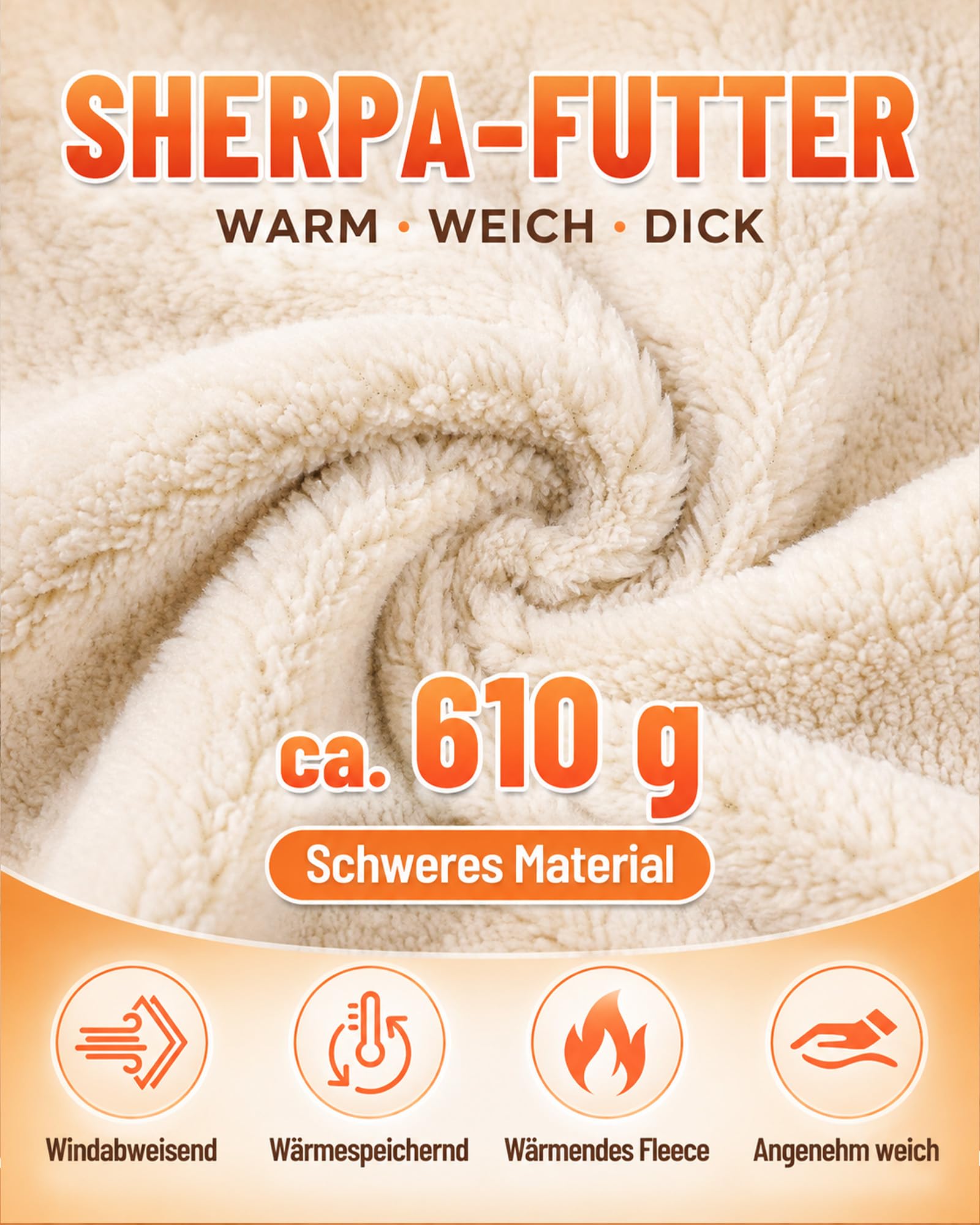 Runhit Pullover Herren Warm Gefütterte Sweatshirt Winter Langarm Rundhals