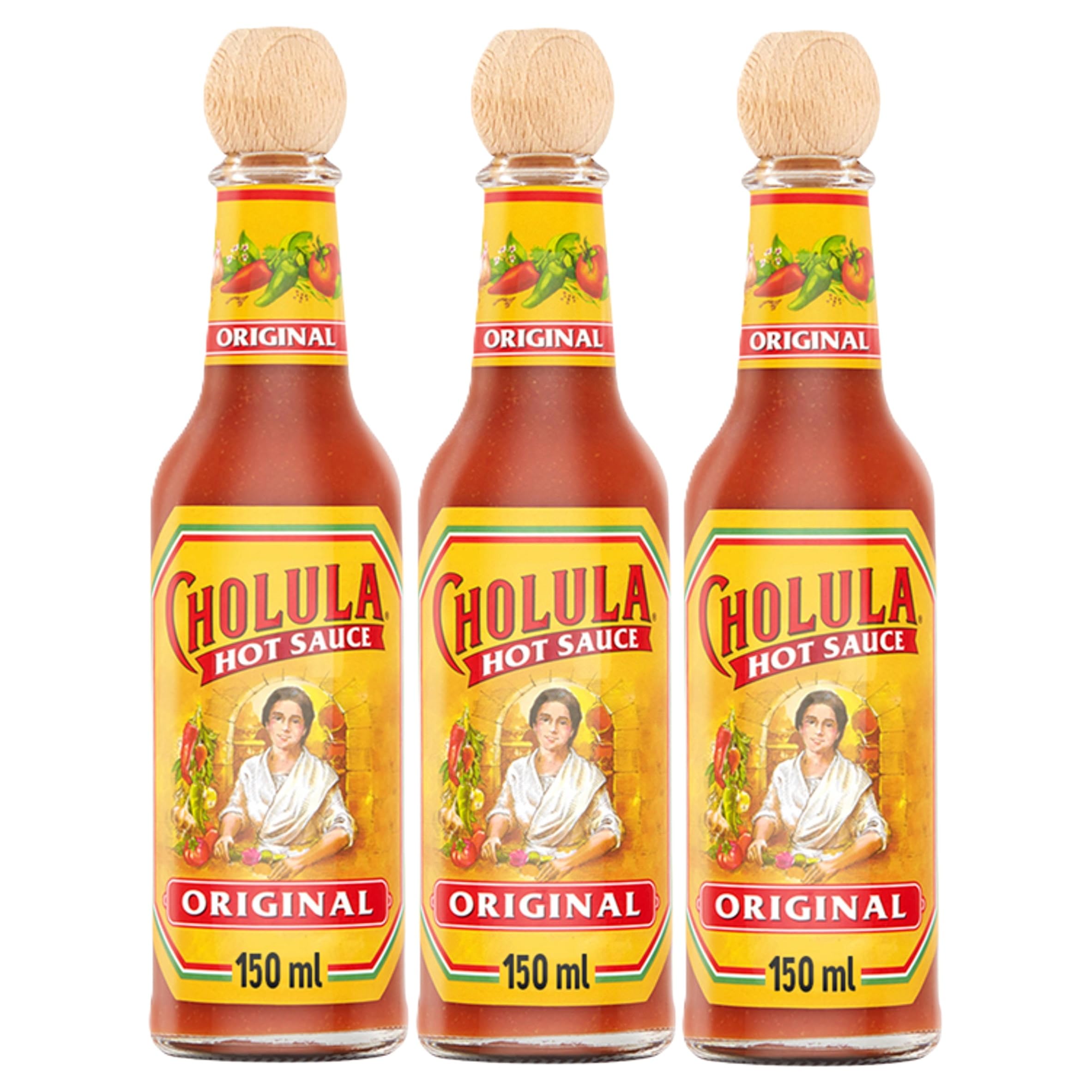 Cholula Mexican Original Lot de 3 sauces piquantes 150 ml