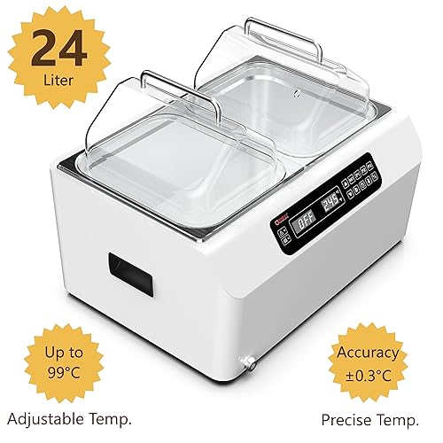 Miniatura 2 de 4E's USA Baño de agua de laboratorio baño de agua eléctrico digital de laboratorio de 24 litros con control preciso de temperatura, doble función de