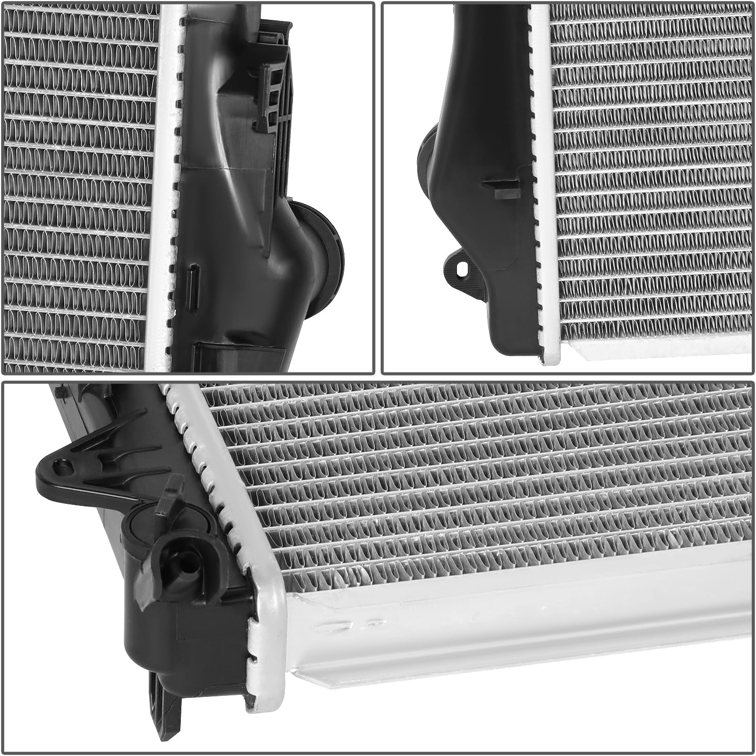 ‎DNA MOTORING OE Style 1-Row Aluminum Cooling Radiator Compatible with 18-19 E300 GLC300 / 19-23 E53 AMG CLS450 / 18-20 GLC350E S450 2.0L 3.0L 4.0L 6.0L, OEM-RA-13801