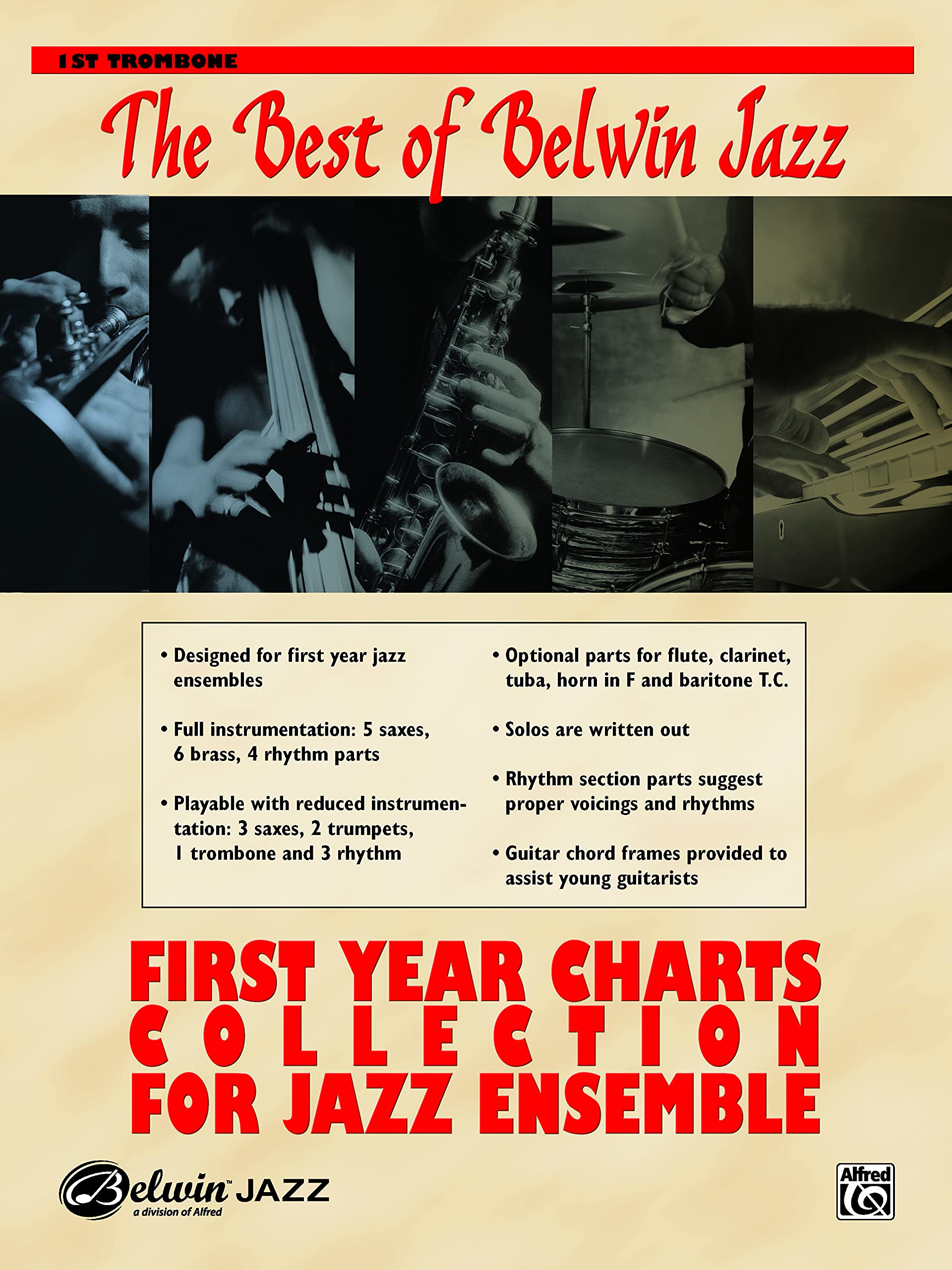 First Year Charts Trombone 1 recueil jazz ensemble pupitre cuivre