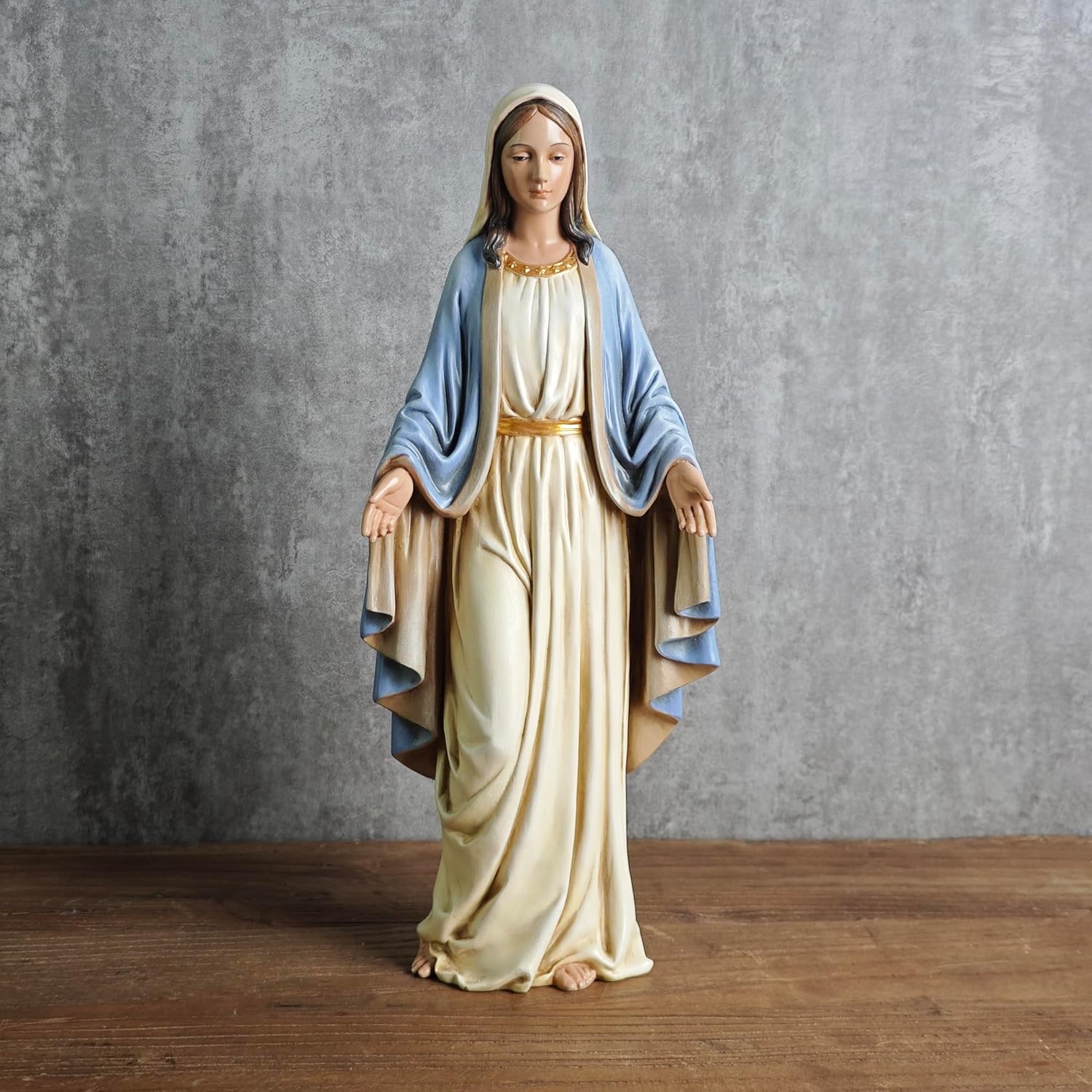 BC Catholic Blessed Virgin Mary Statue, Holy Mother Figure for Altar, Catholic Home Decor, Religious Gifts to Mom,12.5" H, Hand Painted Classical Renaissance Sculpture Masterpiece by Buildclassic - Image 2