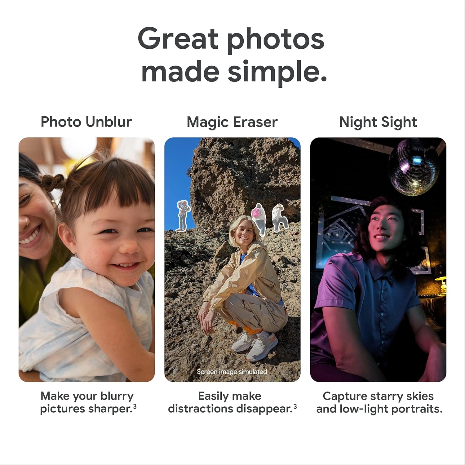 Google Pixel 7a 5G, US Version, 128GB, Charcoal - Unlocked (Renewed) - Image 3