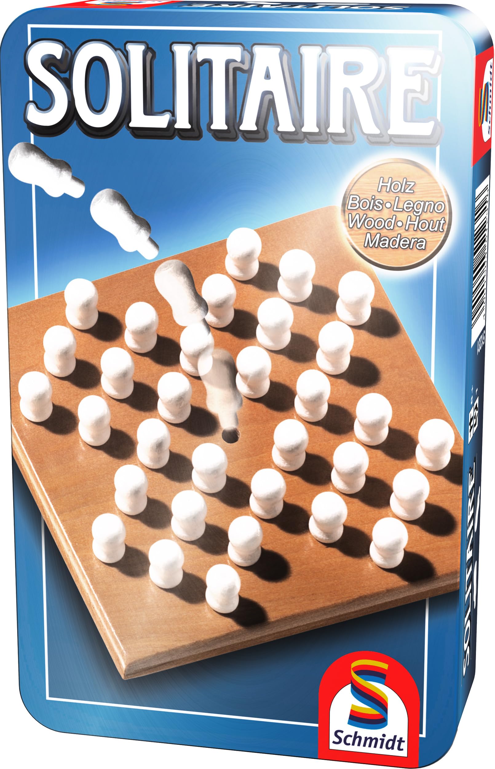 Schmidt Spiele 51231 Solitaire, Bring Mich mit Spiel in der Metalldose, meerkleurig