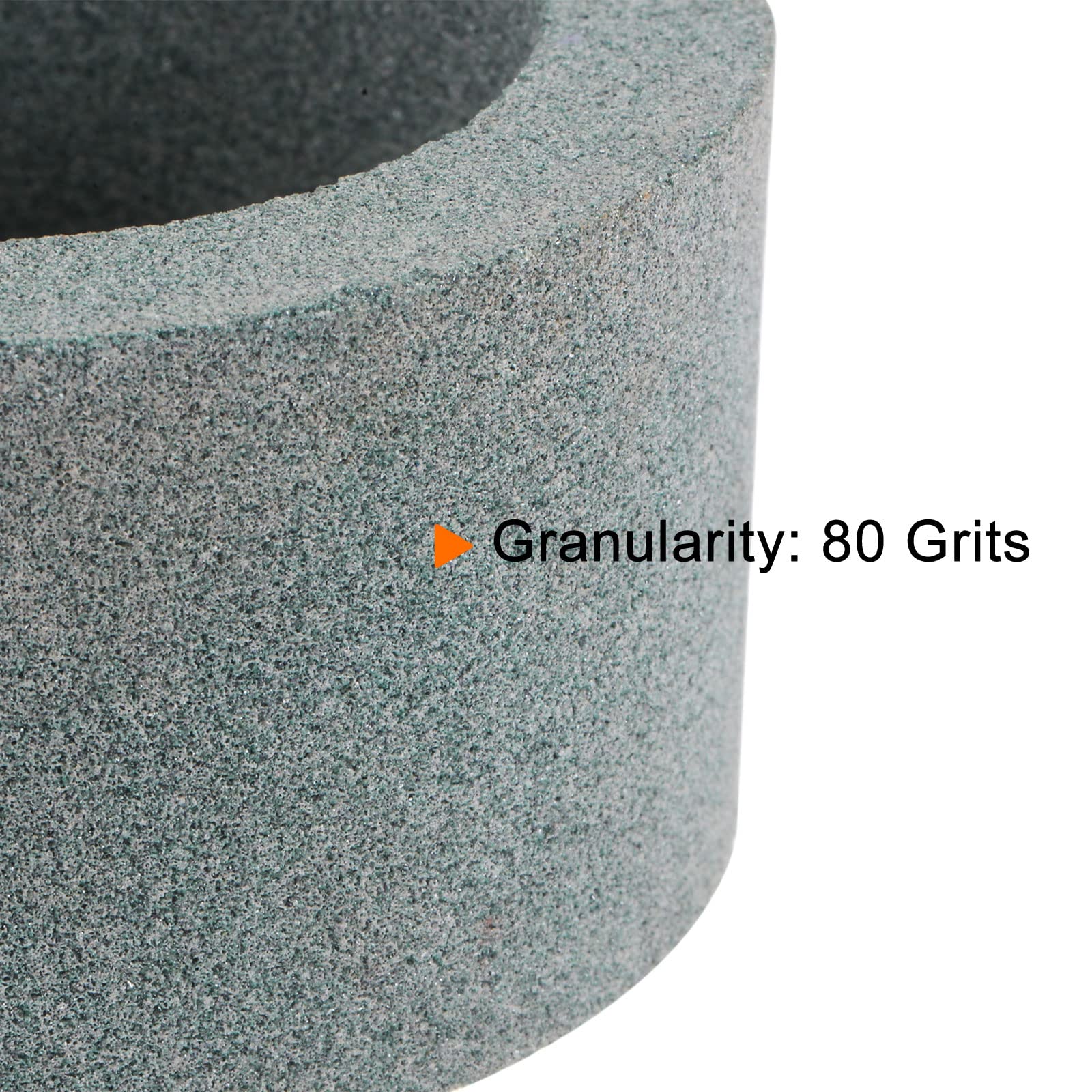 sourcing map Tasse Meulage Meule 4 pouce 80 Grains Silicium Carbure Tasse Abrasif Roue Vert Aluminium Oxyde pour Couteau Affûtage Machine Abrasif Outil