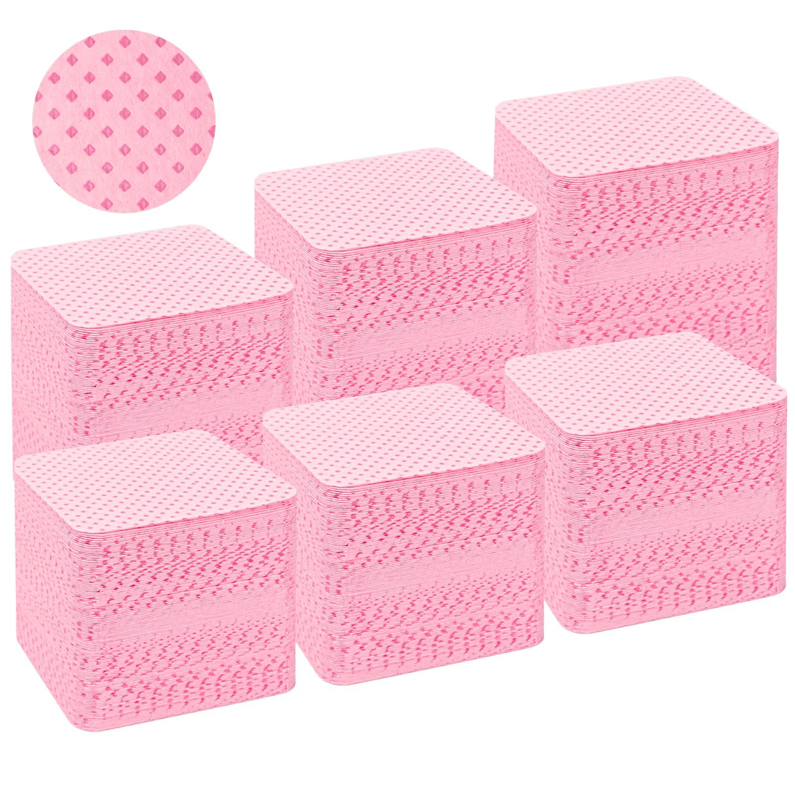 1000 Pieces Nail Polish Remover Pads, Lint Free Towels for Makeup Cleaning and Manicure, Professional Salon Grade, Portable Pink Beauty Essential Kit-image-19
