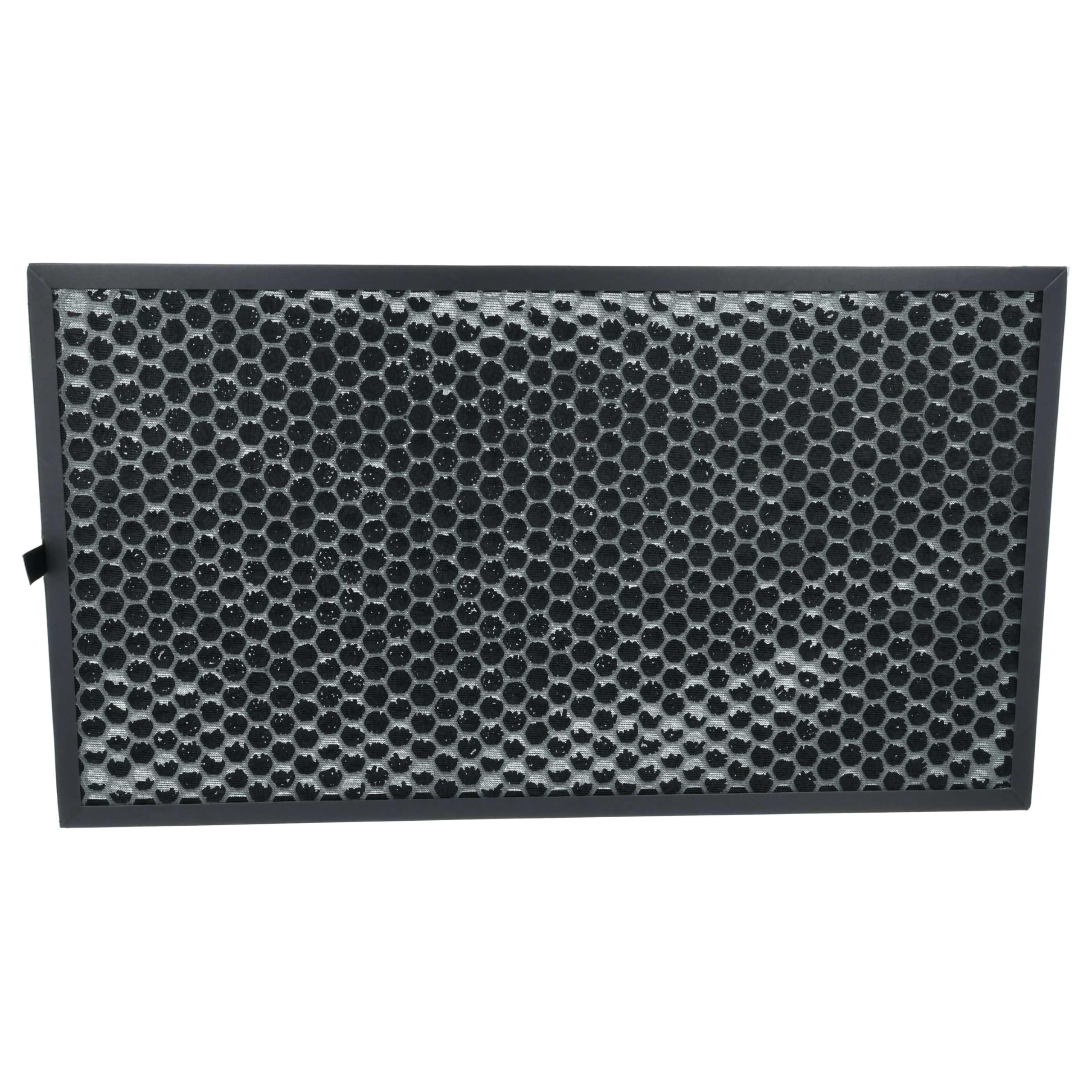 vhbw 5x wymienny filtr z węglem aktywnym do Sharp FZ-C150DFU, FZ-C100DFE, FZ-C100DFU, FZ-C150DFE do oczyszczacza powietrza, czarny