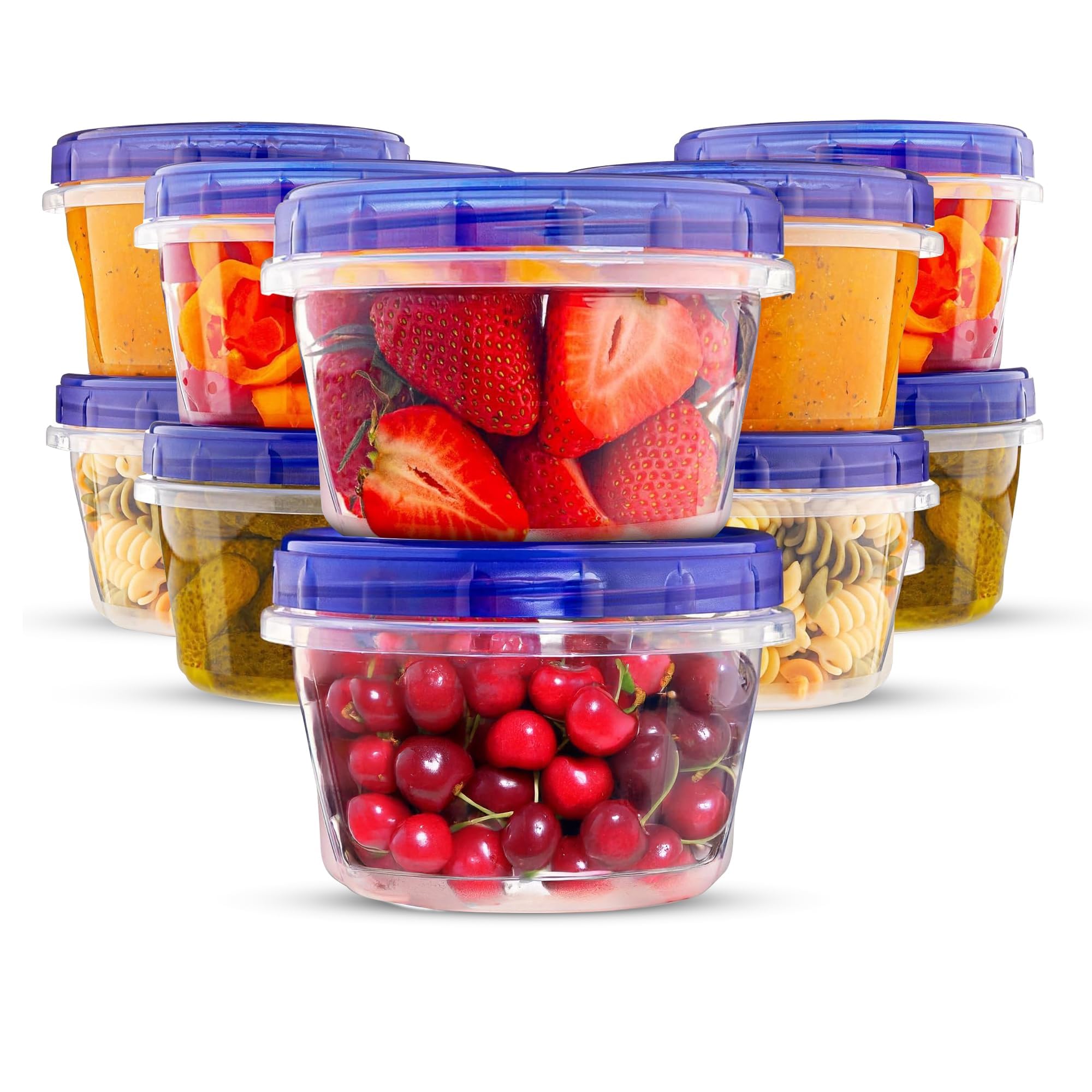 KURTT Mealprep-Behälter 500 Ml – 100 Stück – Mikrowellengeeignet, Wiederverwendbar & Spülmaschinenfest