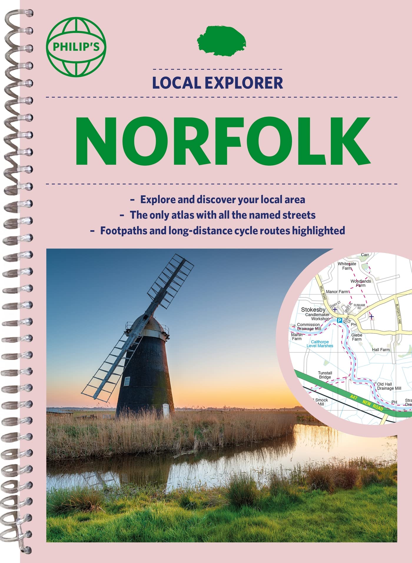 Philip's Local Explorer Street Atlas Norfolk: Spiral Edition (Philip's Street Atlas)