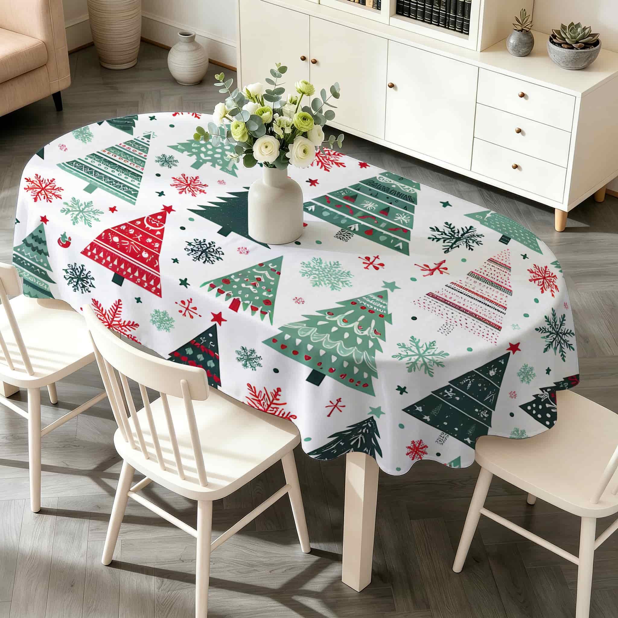 Nappe Ovale 180x240 cm Sapin de NoëL UY20