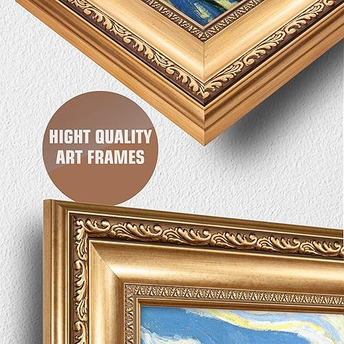 Miniatura 42 de A&T ARTWORK The Starry Night de Vincent Van Gogh. Tamaño del marco: 36 x 30 pulgadas, tamaño de la imagen: 30 x 24 pulgadas, reproducciones clásicas