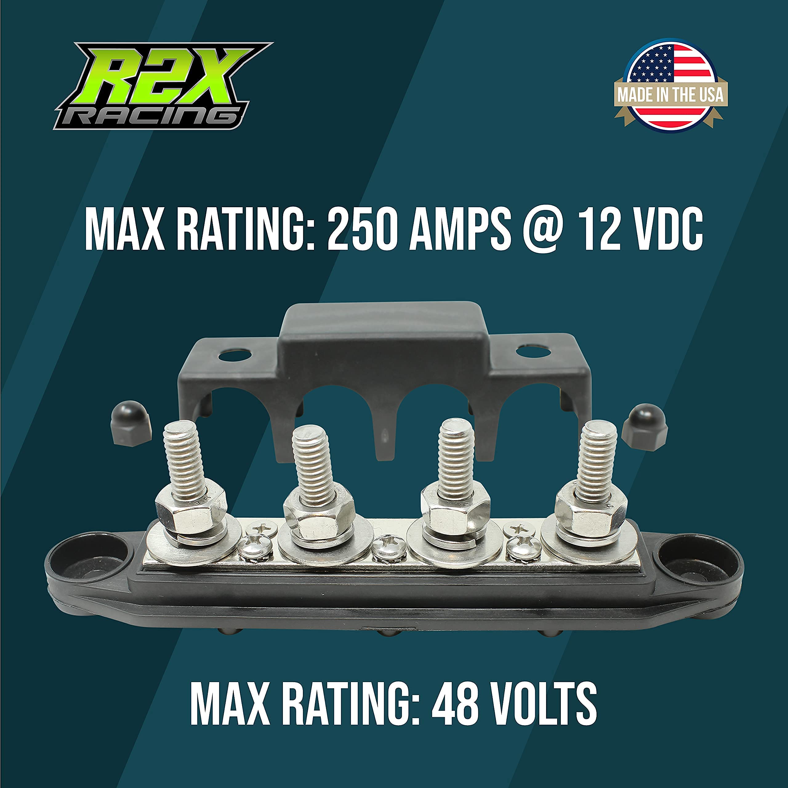 Buy 4 Post Power Distribution Block Bus Bar Pair with Cover Made in