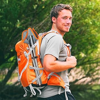 Arlmont & Co. Extra Large Quick Folding Tripod Stool With Backrest Fishing Camping Chair With Carry Strap