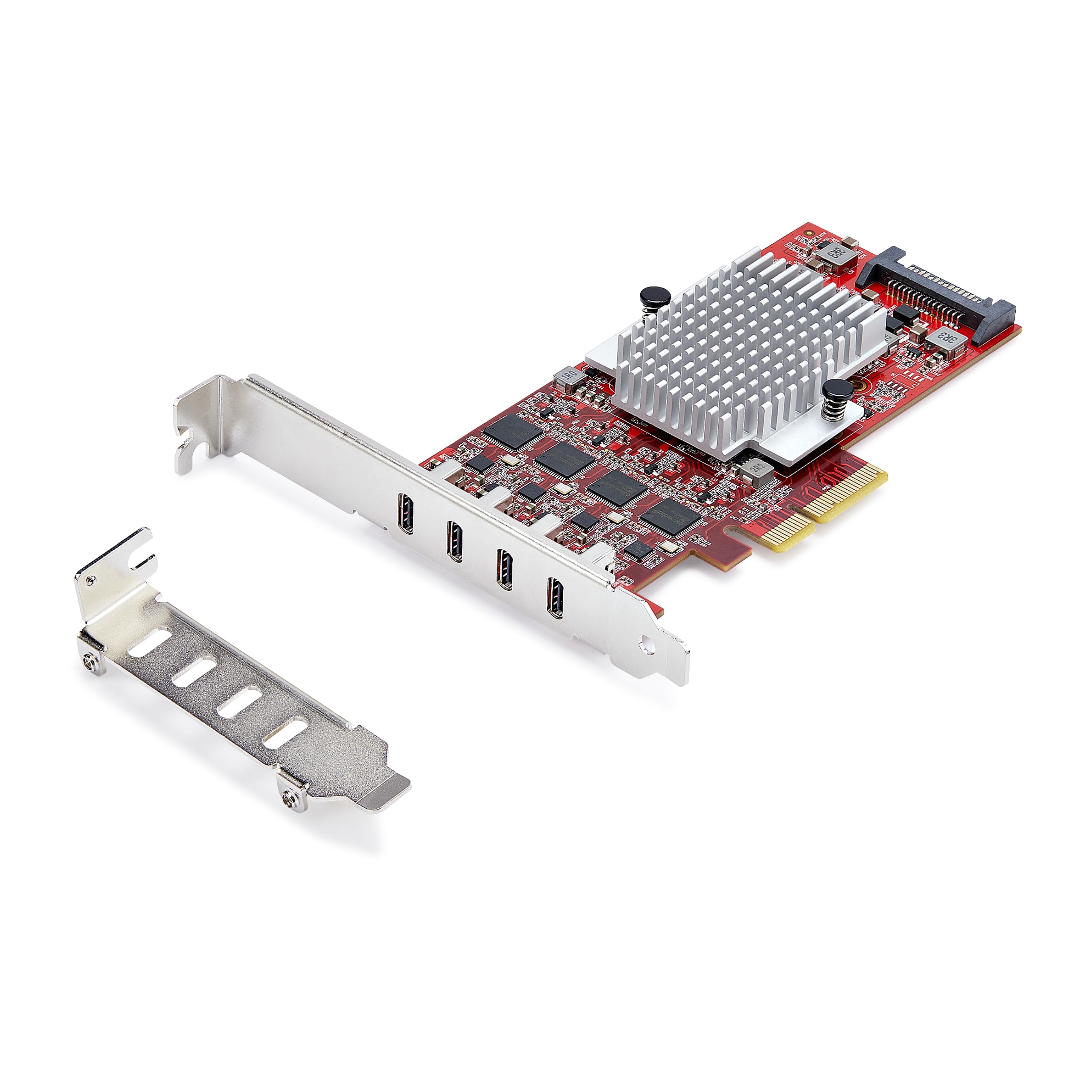 StarTech.com 4-Port USB-C 10Gbps PCIe Card, 4X Independent USB 3.2 Controllers, PCI Express 3.0, Standard Profile, TAA