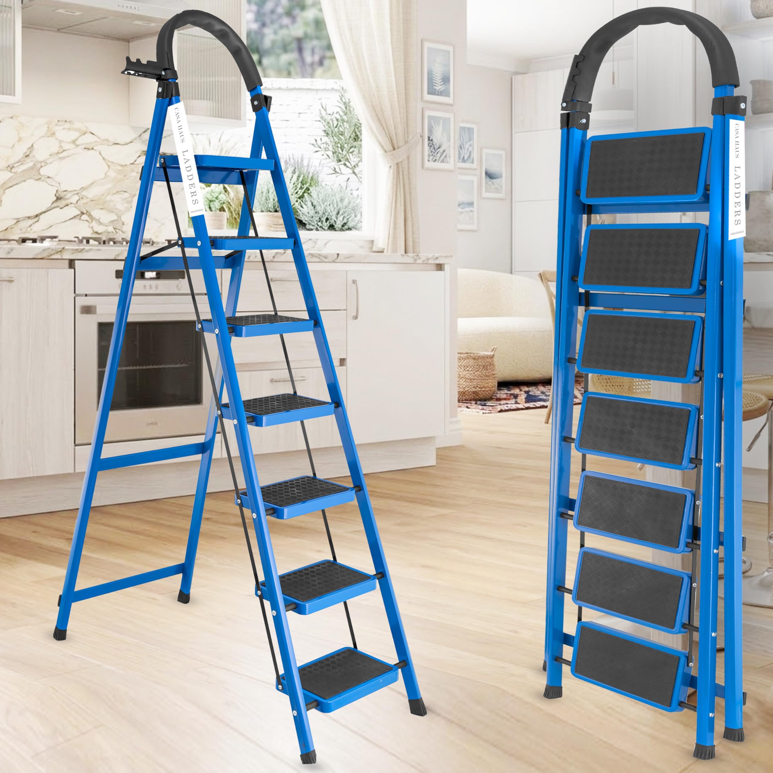 Casa Haus 6 Step Ladder - Heavy Duty & Foldable -7