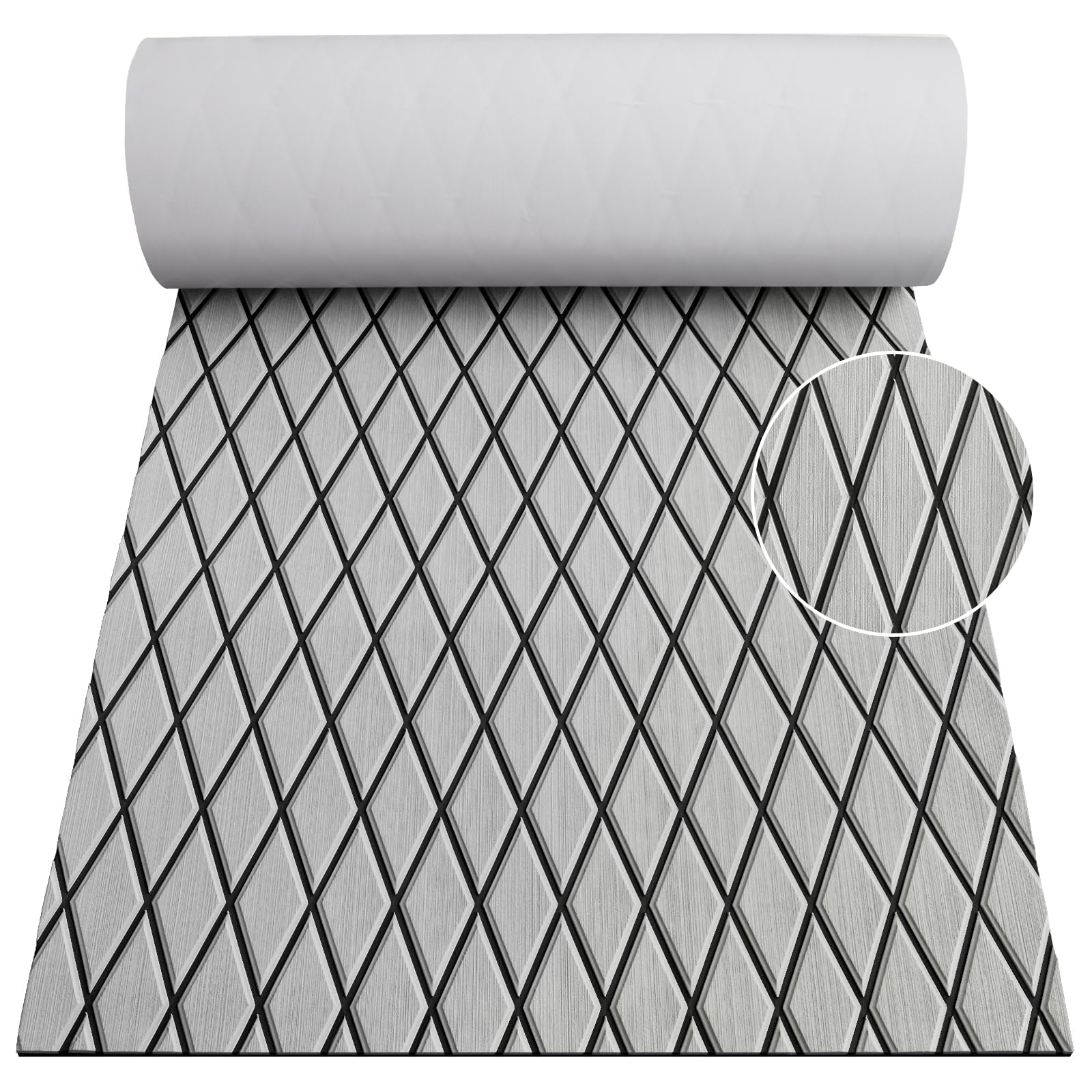 Hzkaicun Boat Flooring EVA Foam Boat Decking Sea Deck Boat Flooring Self-Adhesive Faux Teak Marine Boat Decking Non-Slip Mat for Boat Deck Yacht Motorboat Fishing Boat Surfboard Kayak 94x44/28/16