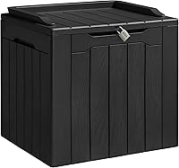 Vista 7 de Homall Caja grande de resina de 85 galones, impermeable, almacenamiento al aire libre con candado, organizador y contenedor de almacenamiento