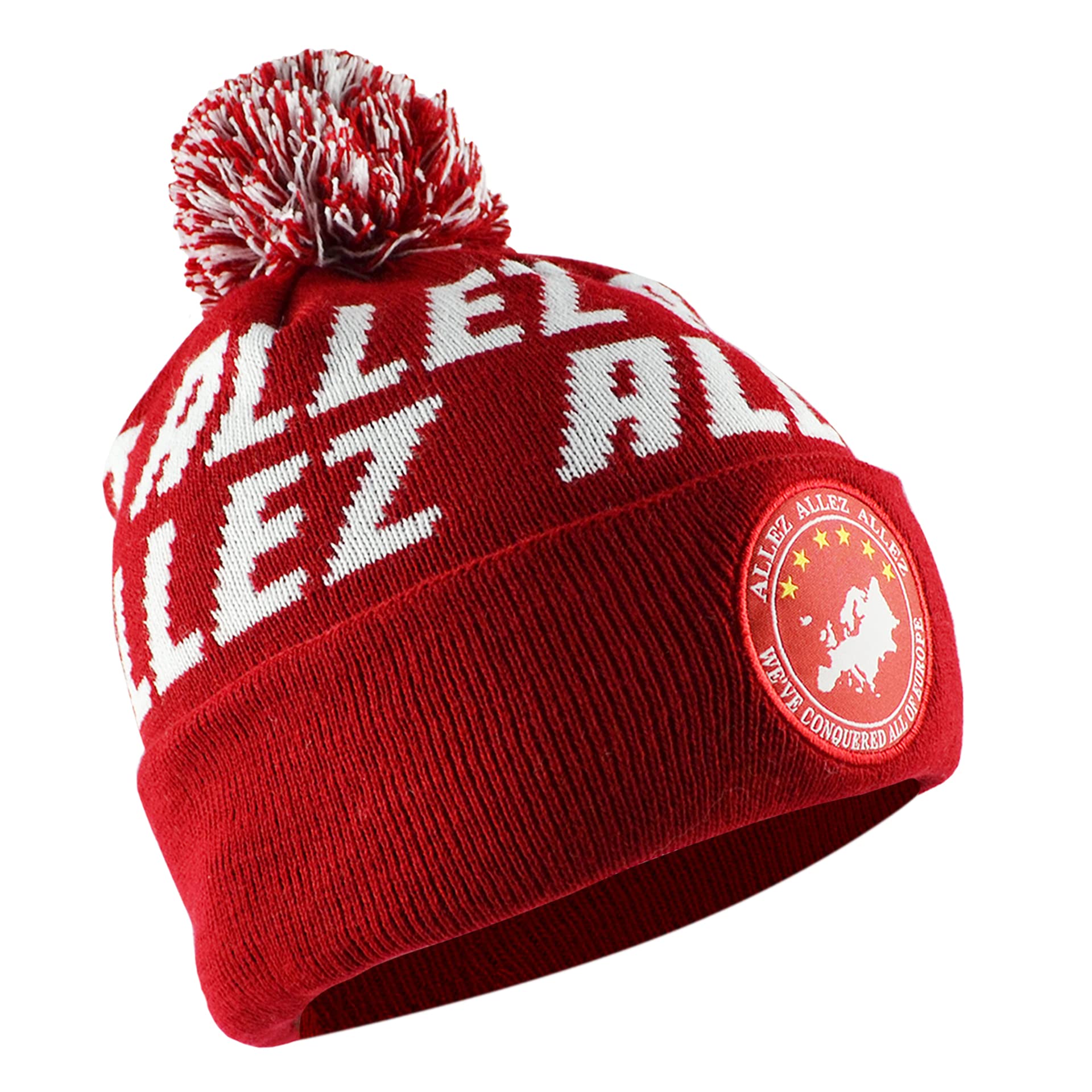 Partisan Unisex Red Liverpool Bobble Hat Allez & White