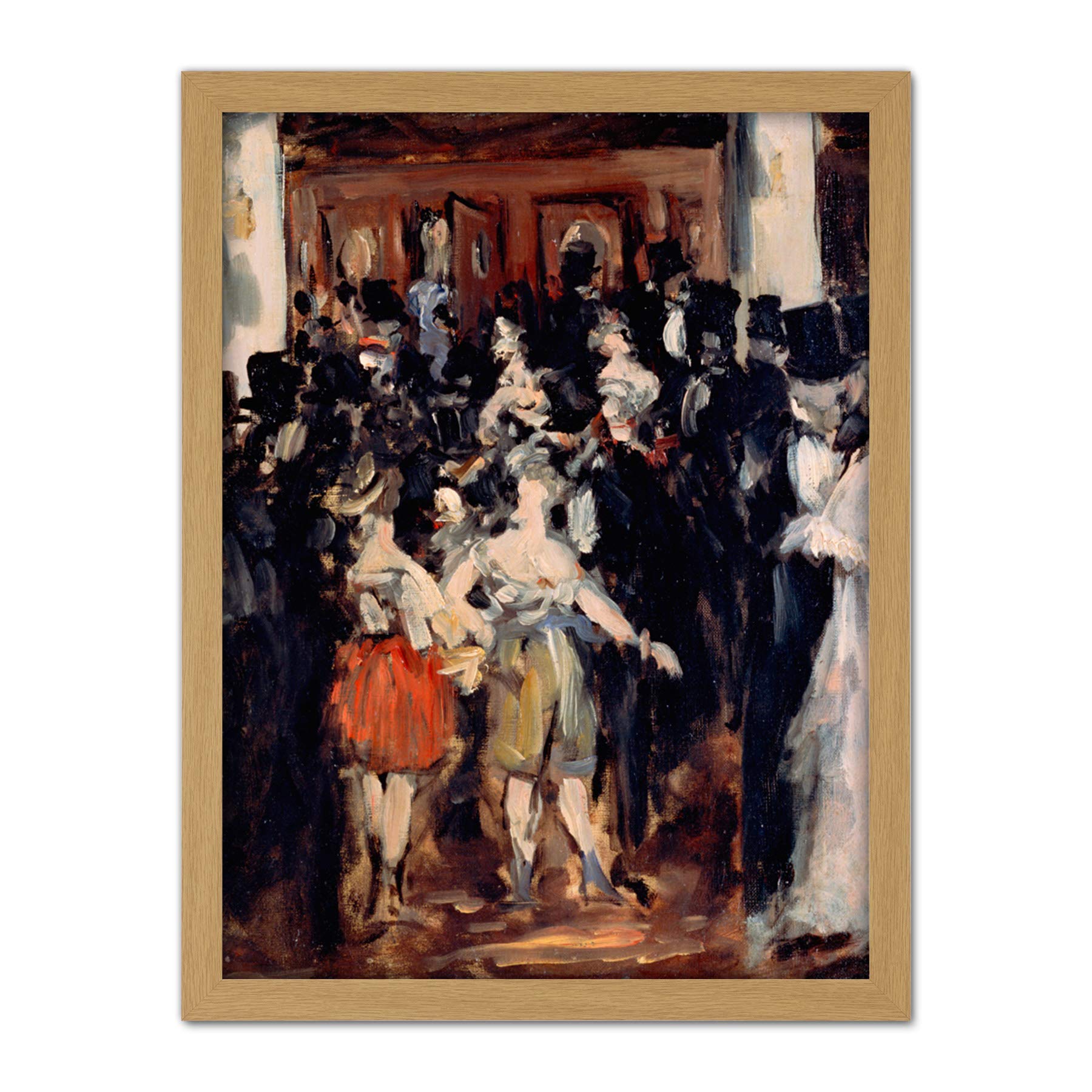 Edouard Manet Masked Ball At The Opera Large Framed Art Print Poster Wall Decor 18x24