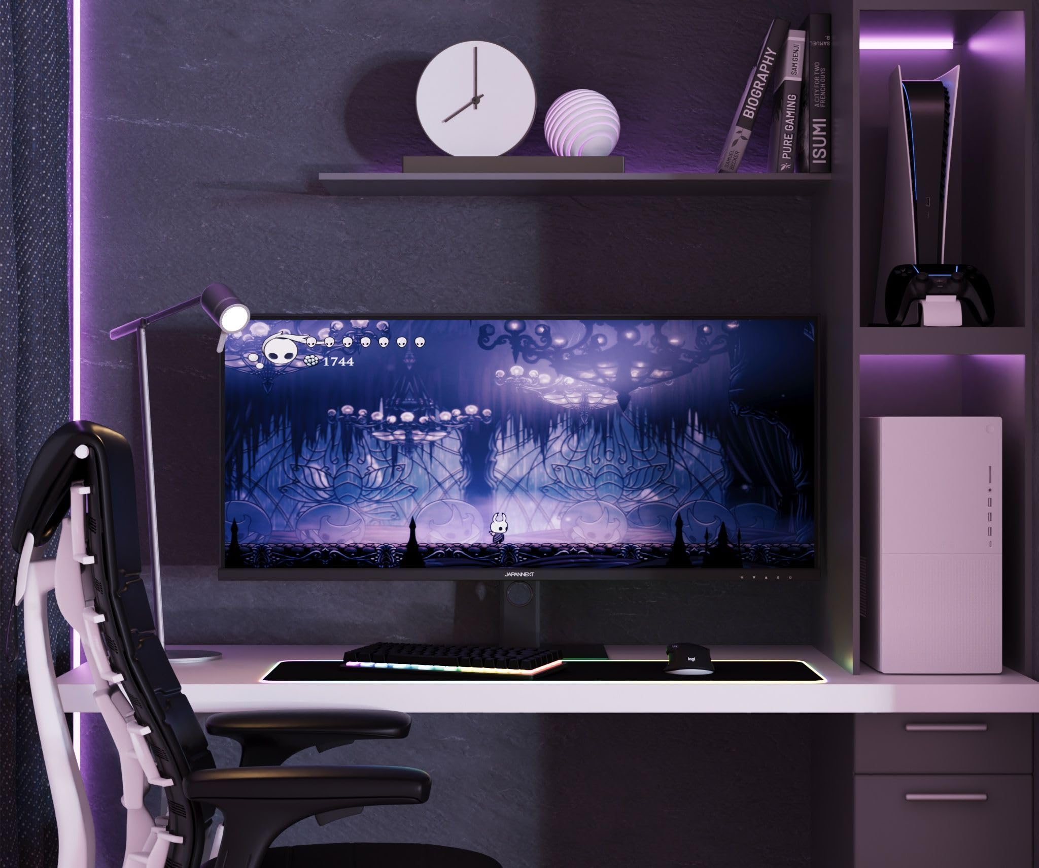 JapanNext Gaming 40” 144hz 1ms IPS UWQHD (3440x1440) | Ricarica tramite USB-C (90W) Inclinazione regolabile Altoparlanti integrati | G-Sync/FreeSync | JN-IPS401UWQHD144-C90W