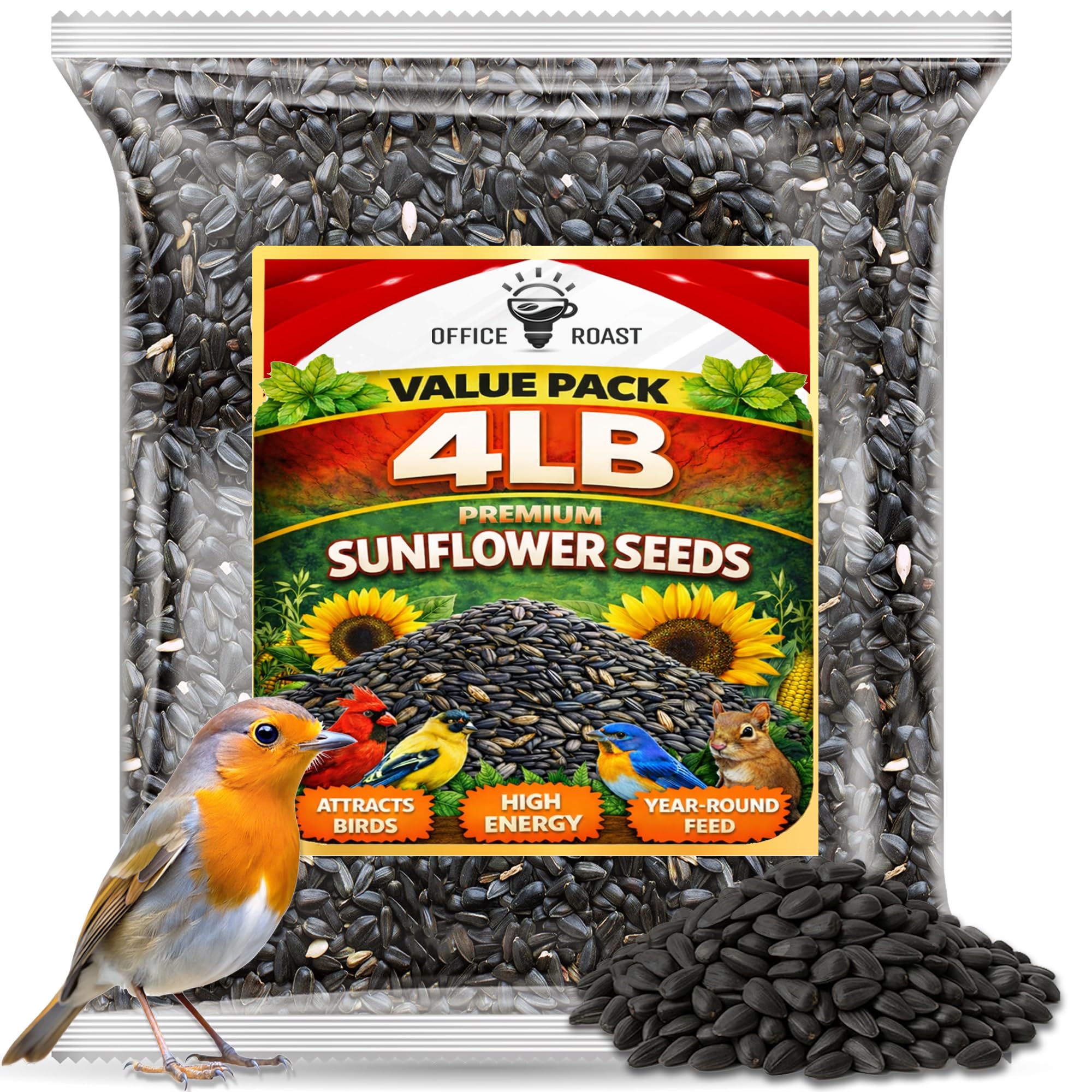 Office Roast 4 lb Black Sunflower Seeds