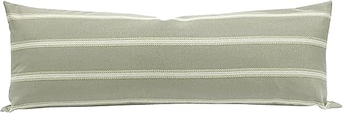Funda de cojín rectangular decorativa, funda de cojín lumbar, 12 x 33 pulgadas, color gris mezclado con blanco roto