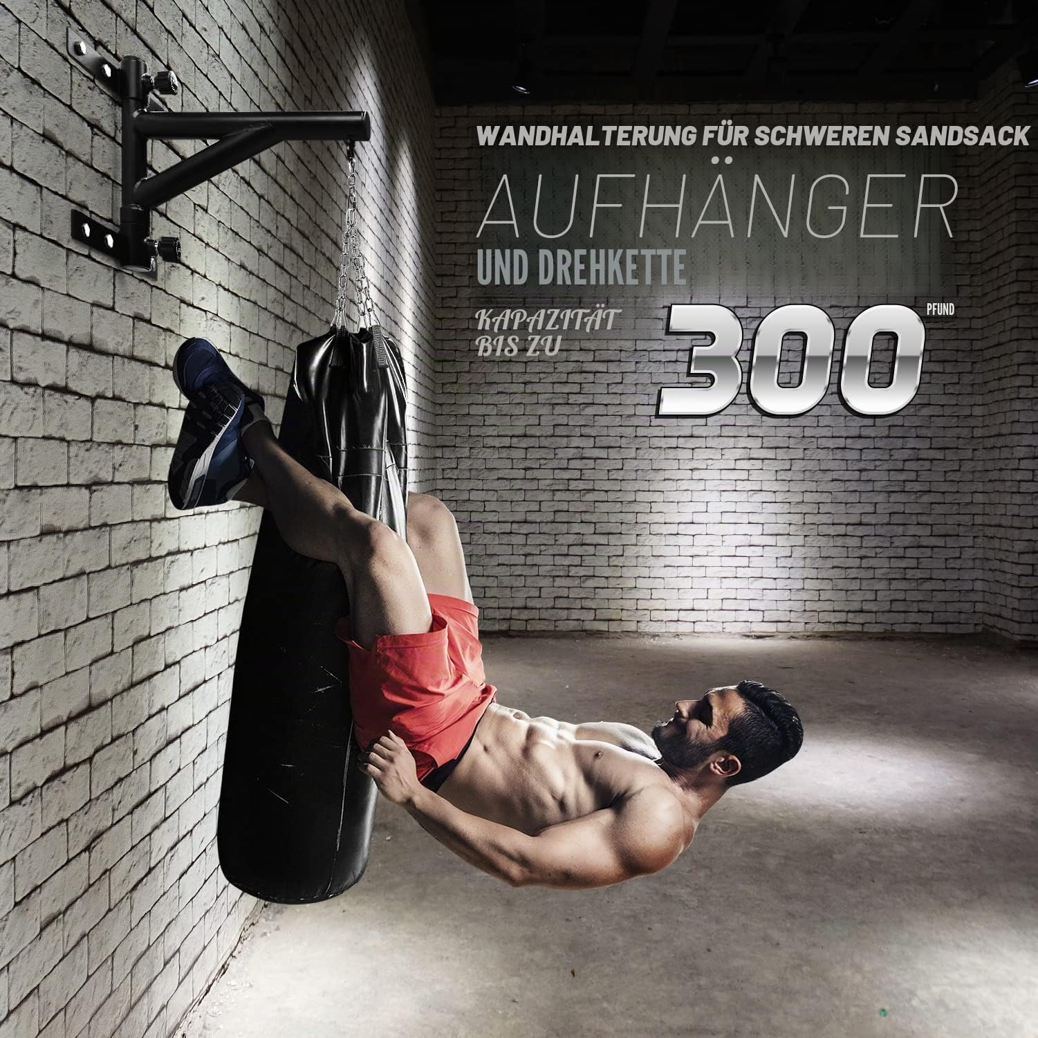 Yes4All Wandhalterung, robuster Boxsack-Aufhänger – robuste Boxsack-Aufhängung – robuste Boxsack-Halterung für Zuhause, Fitnessstudio, Fitness-Training