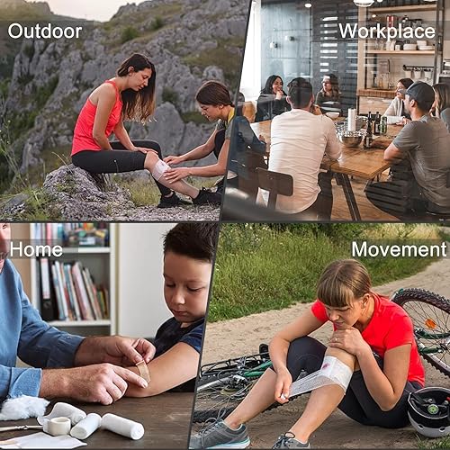 Miniatura 3 de Kit de primeros auxilios de viaje pequeño, 276 piezas, suministros para negocios, juego de emergencia de primeros auxilios, artículos esenciales