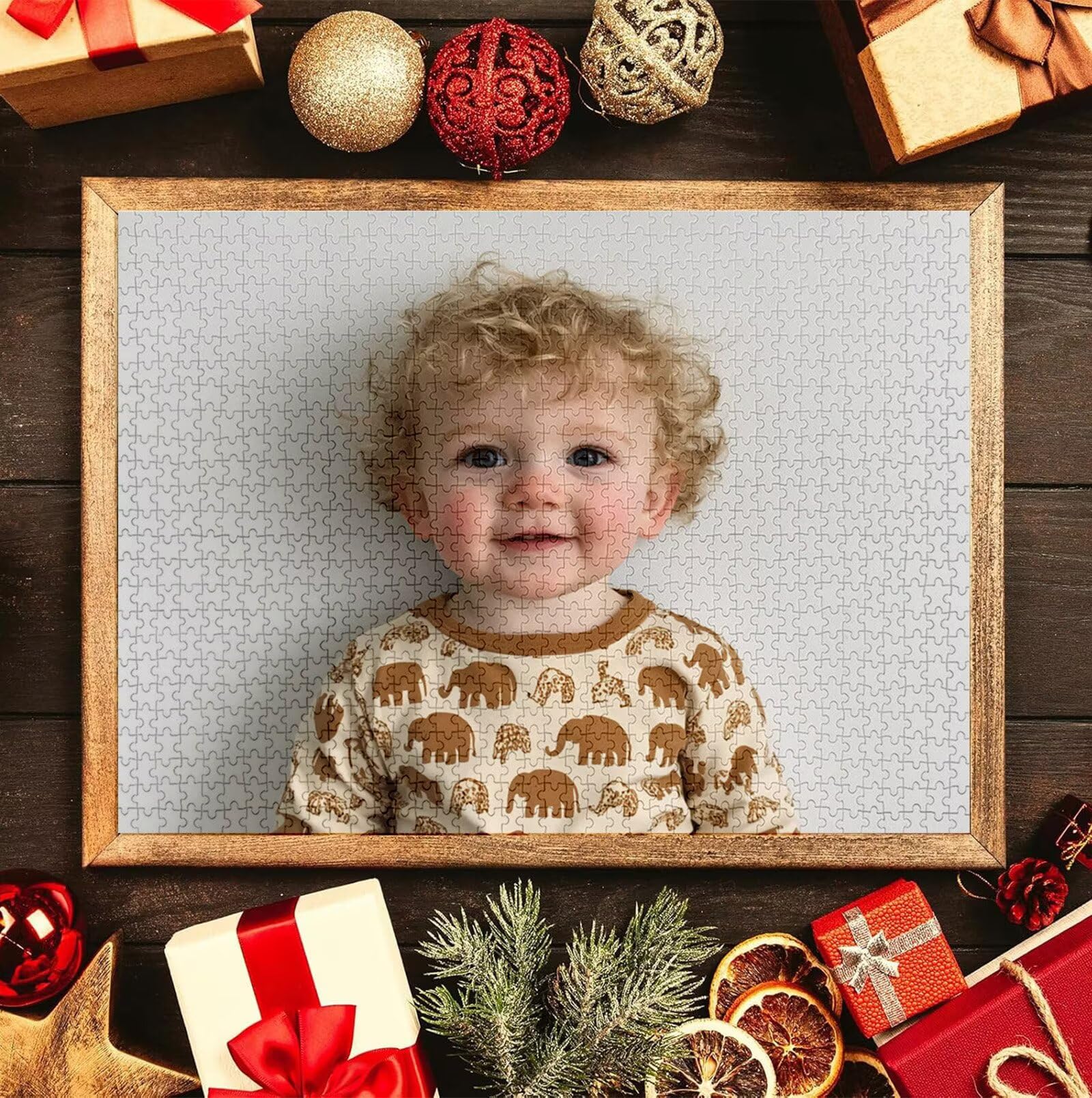 Puzzle Personalizado con Foto, Personalizada Rompecabezas Personalizado Diseña tu Logo Foto o Texto, Personalizado Navidad Halloween San Valentín Parejas Niños Familia Amigos h-2061