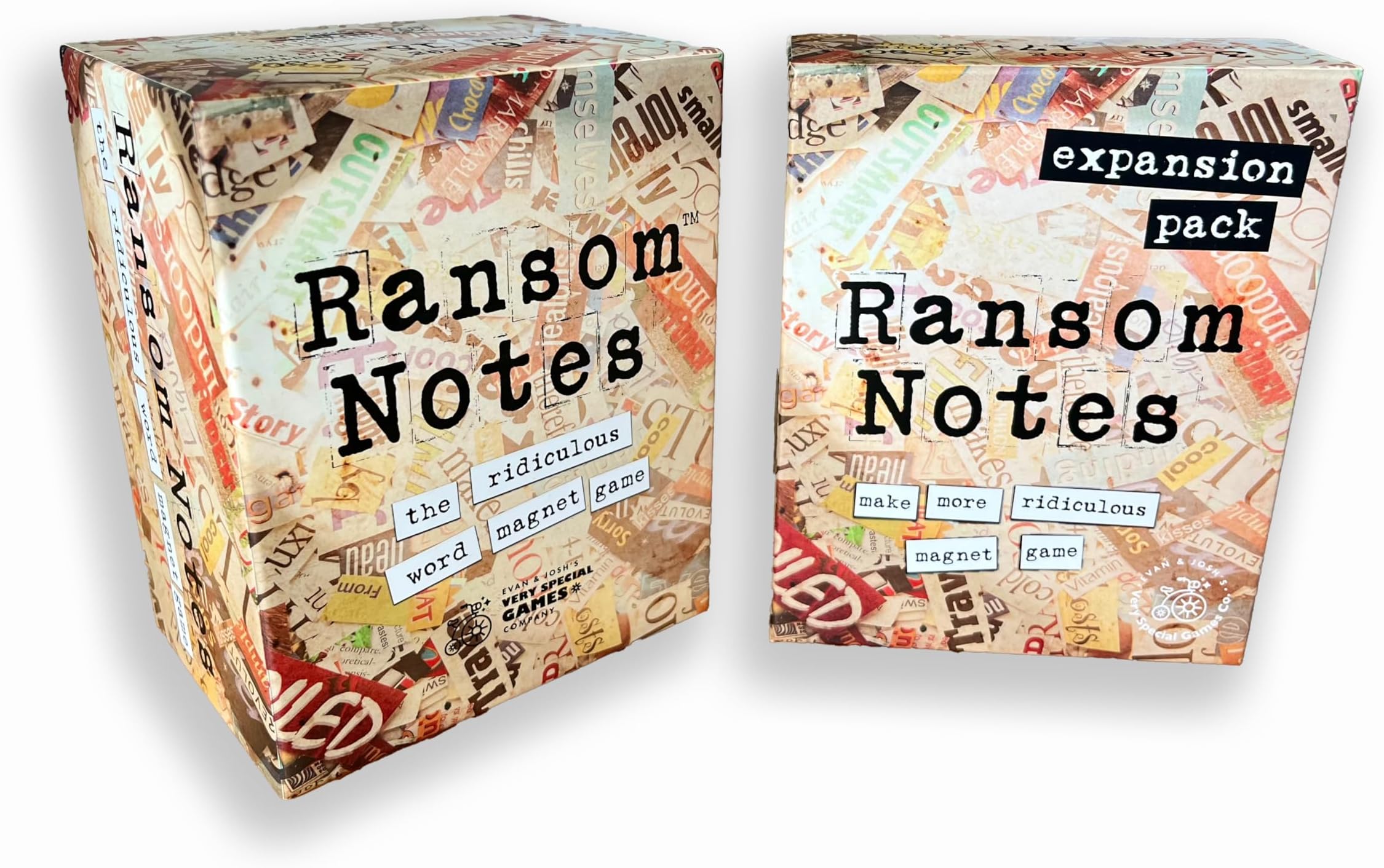 Ransom Notes - The Ridiculous Word Magnetic Party Game & Expansion Pack 1 Bundle 3+ Players