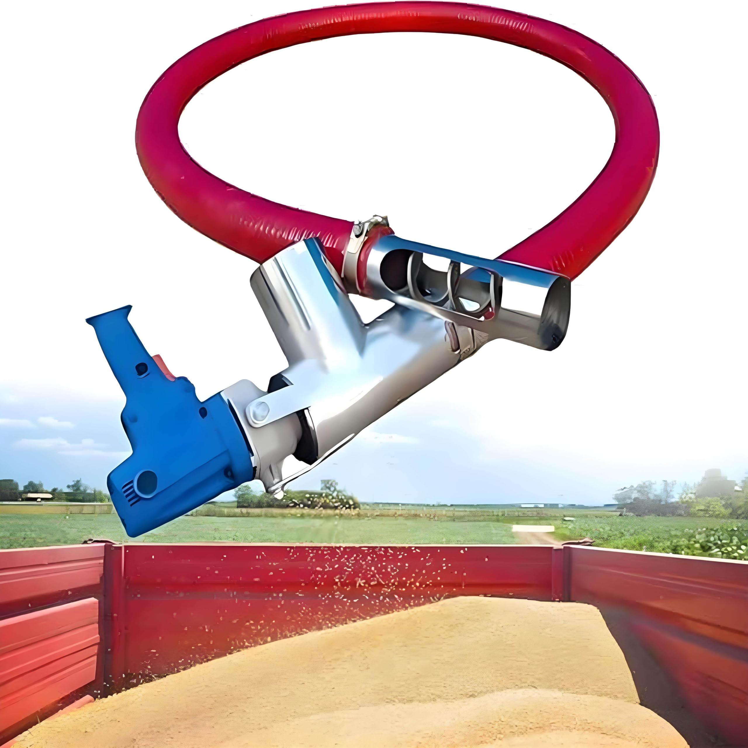 LJLYYDS Portable Grain Conveyor Auger, 1500W Heavy Duty Screw Feeder Machine, Low Noise Grain Suction Machine, One Click Start/Stop, for Farms, Factories and Households 1.5m