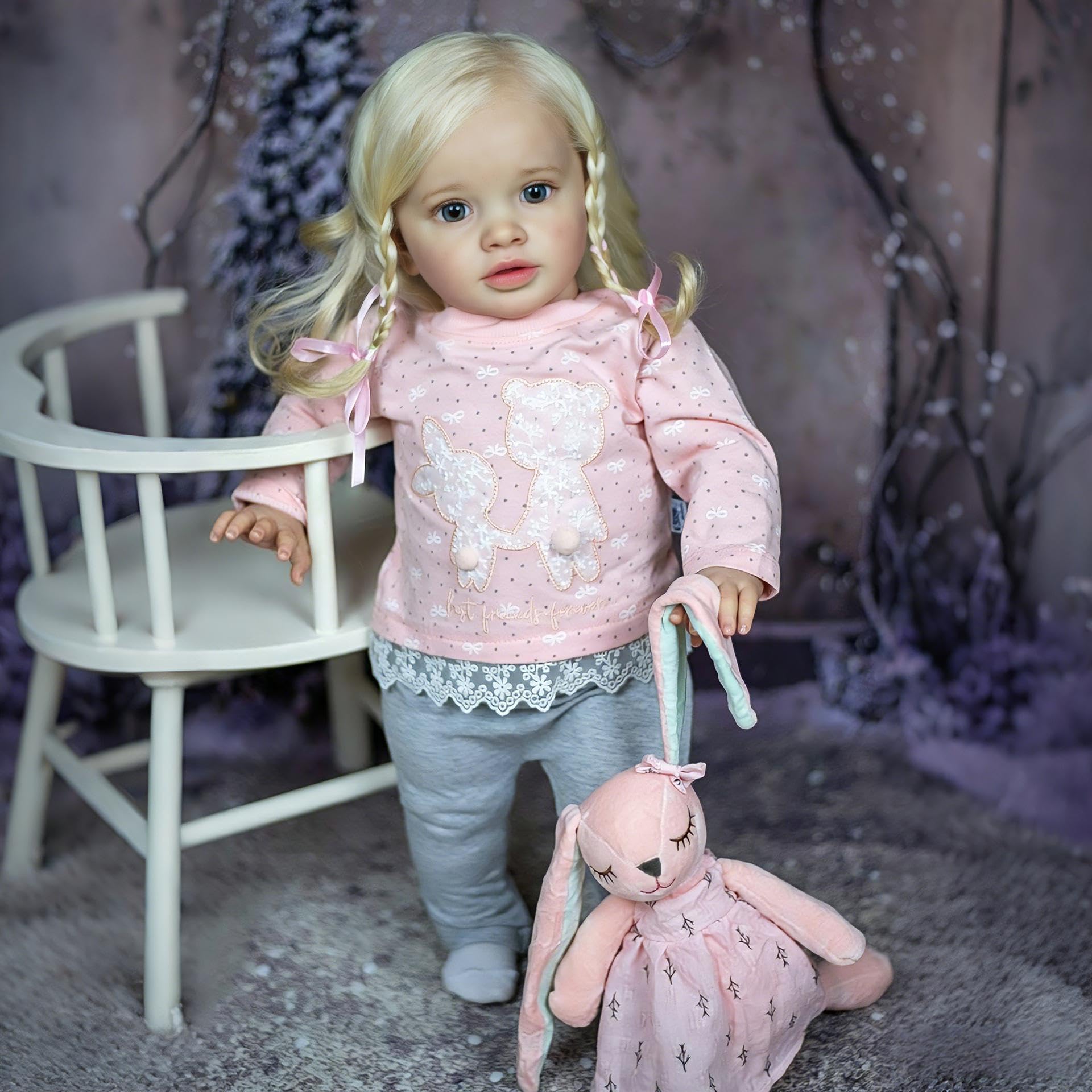 RXDOLL Realistic Reborn Toddler Dolls Girl 26 Inch Big Size Reborn Baby Dolls Weighted Soft Cloth Body Real Life Baby Doll Blonde Hair Lifelike Toddler Dolls for Kids Gifts โ image 1
