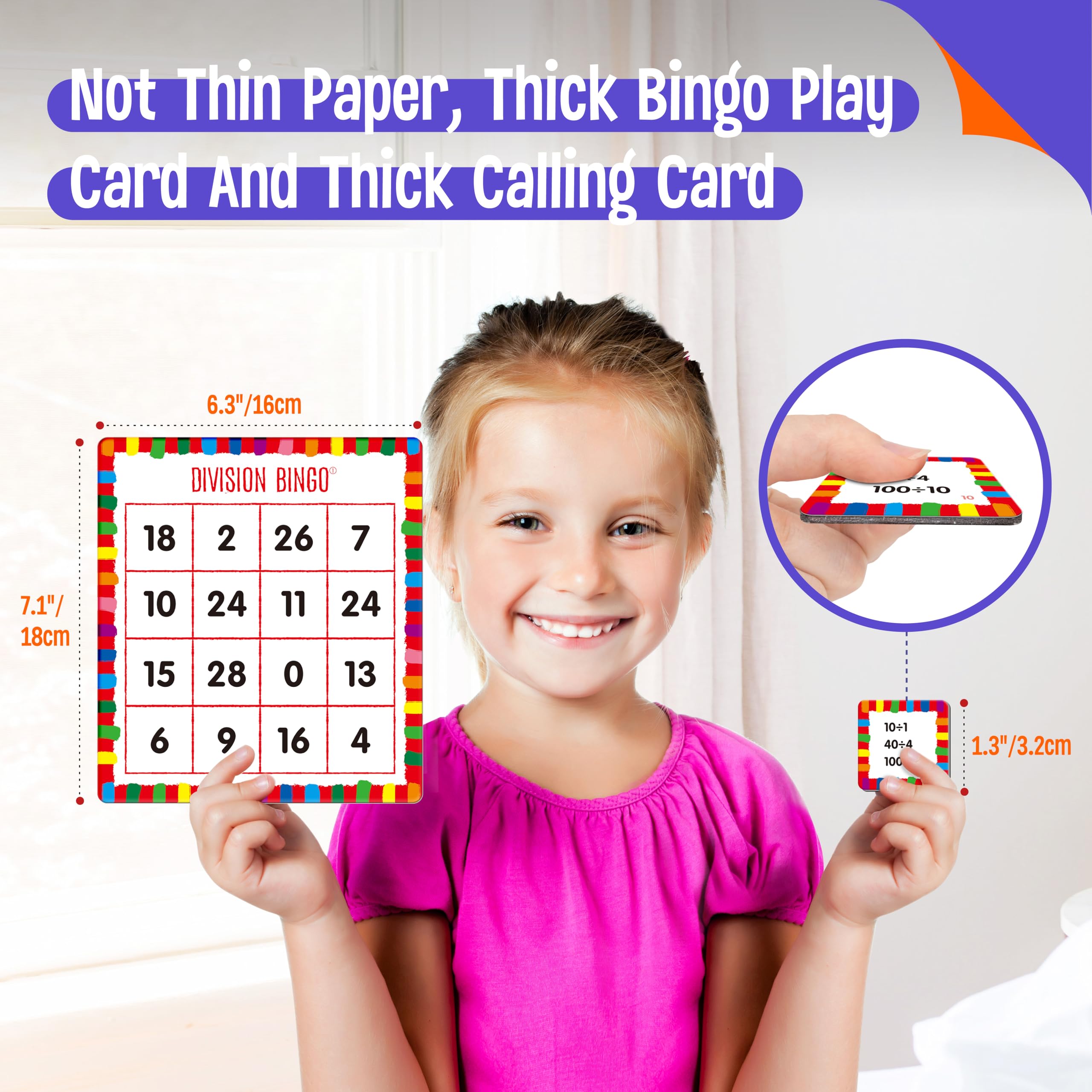 Multiplikations- und Divisions-Bingo-Spiel, 360 Mathematikaufgaben, 2 edukative Brettspiele für Kindergarten- und Vorschulkinder im Alter von 4-8 Jahren, perfekt für den Unterricht und zu Hause