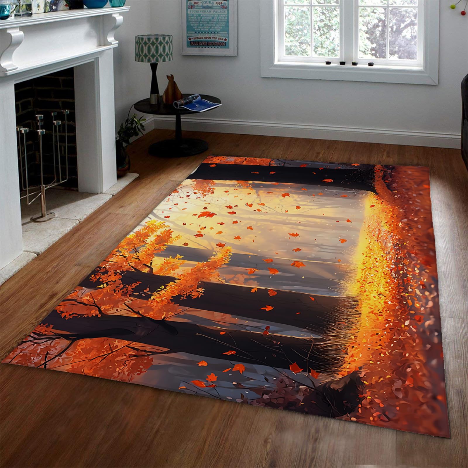 Tapis lavables Forêt Nordique pour entrée et cuisine facile à nettoyer