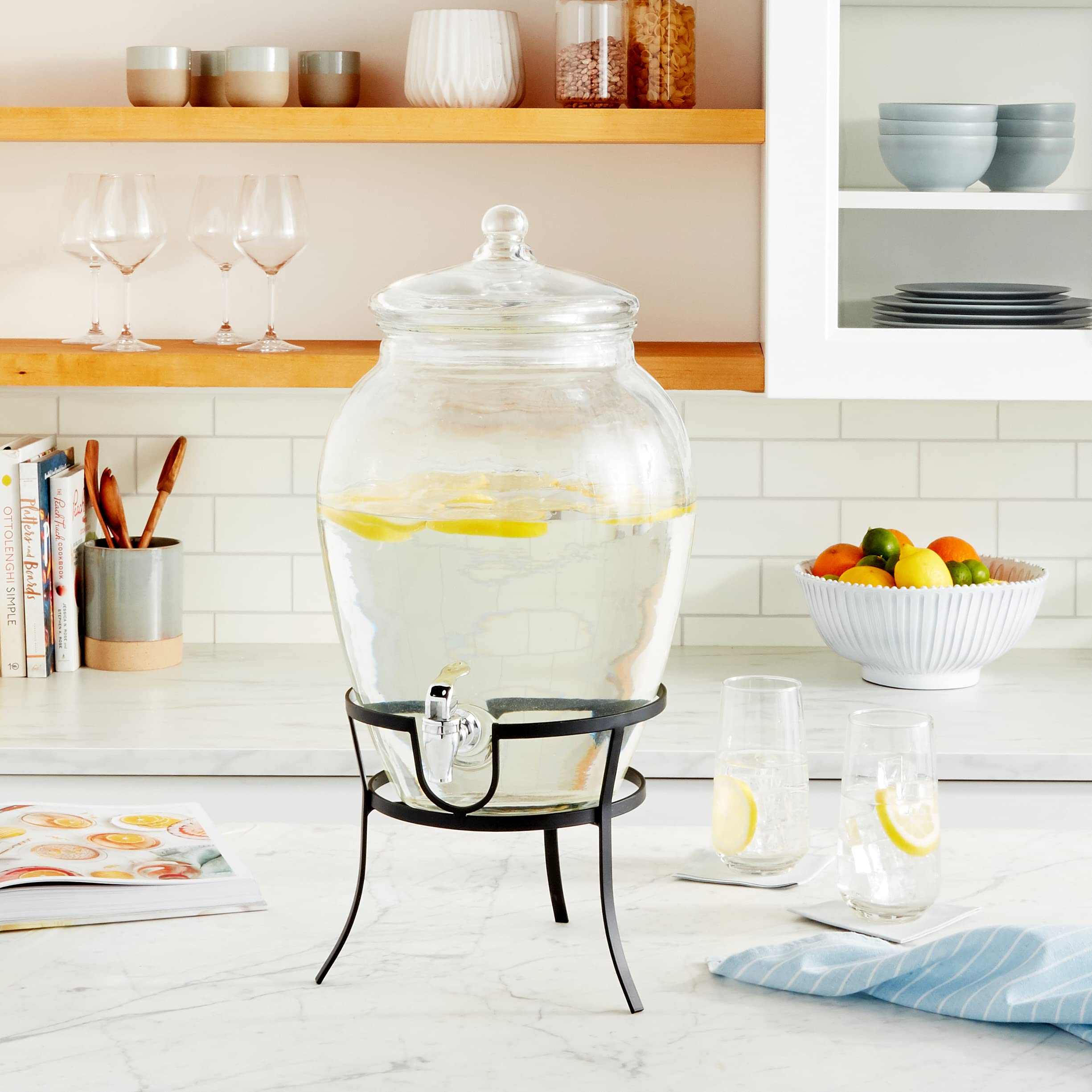 Style Setter 210388-GB - Dispensador de bebidas de cristal redondeado, transparente