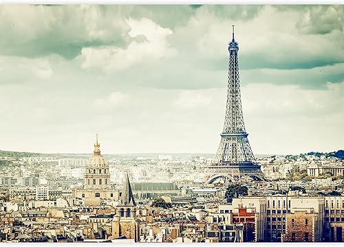 Miniatura 2 de wall26 Adhesivo de pared extraíble  mural de tormenta, torre Eiffel, vista de París, paisaje urbano, fotografía, realismo, bohemio, paisaje