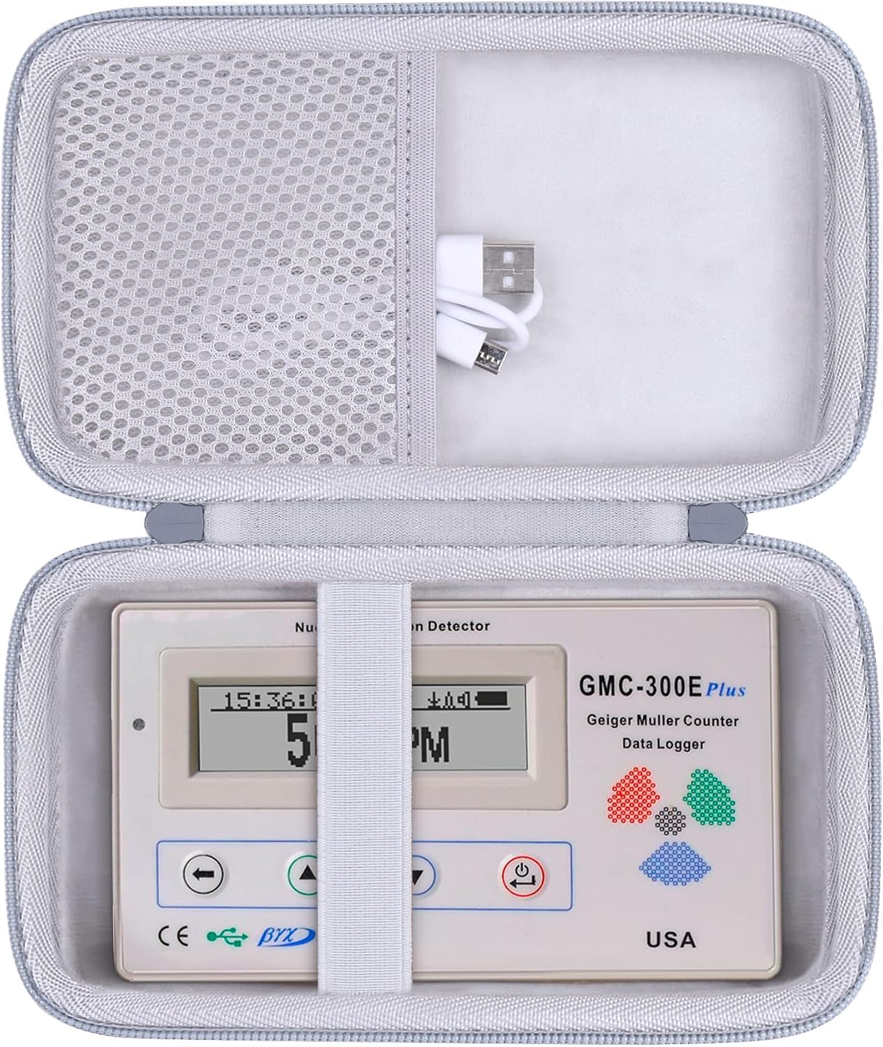 Aenllosi Twardy futerał kompatybilny z GQ GMC-500 Plus EMF-390 GMC-600 Plus Geiger Counter detektor promieniowania dozymer tylko etui