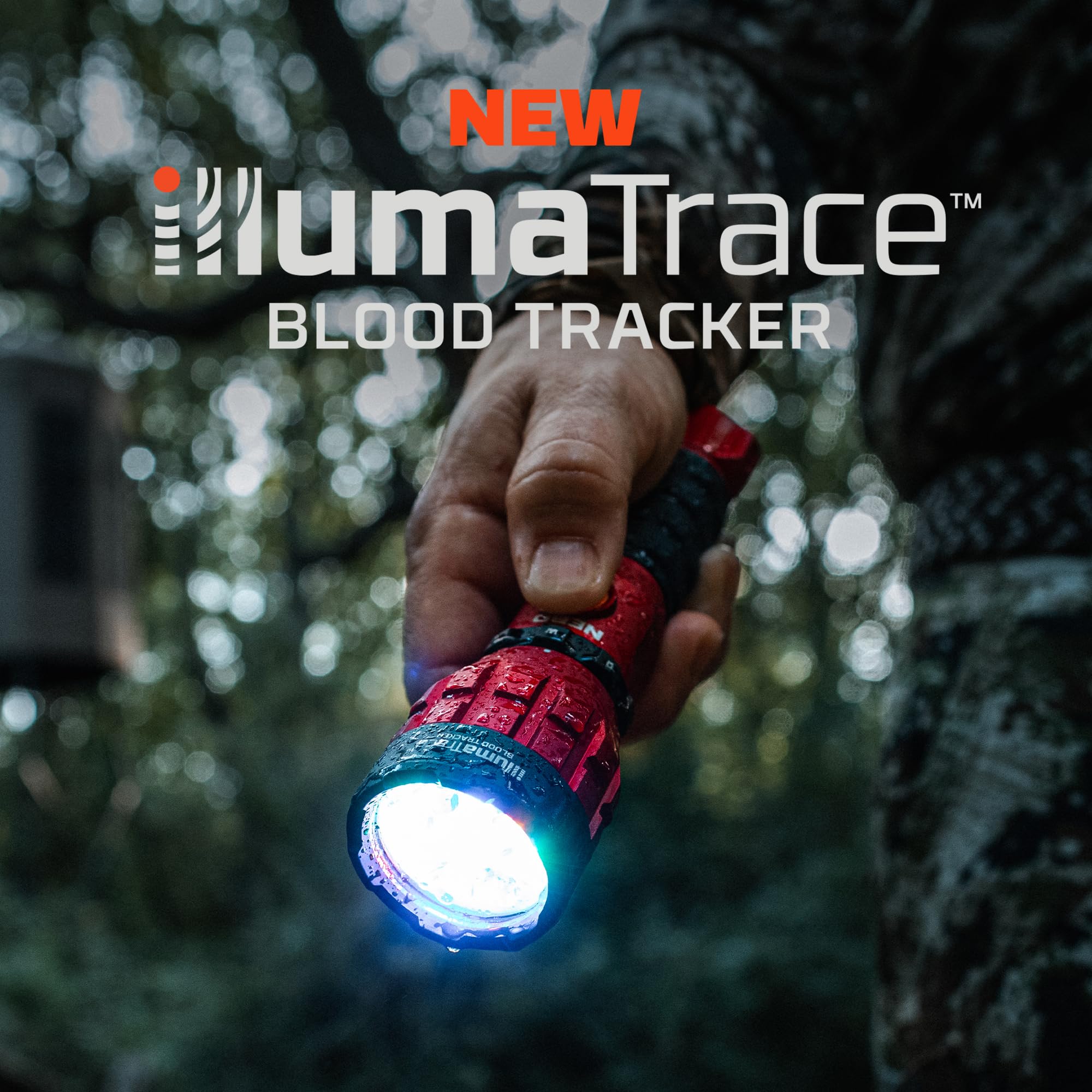 NEBO Illumatrace Blood Tracker Torch - Luce di Precisione Ricaricabile - per Il Tracciamento del Sangue - con Doppia modalità di Illuminazione - per i Cacciatori di Caccia Grossa